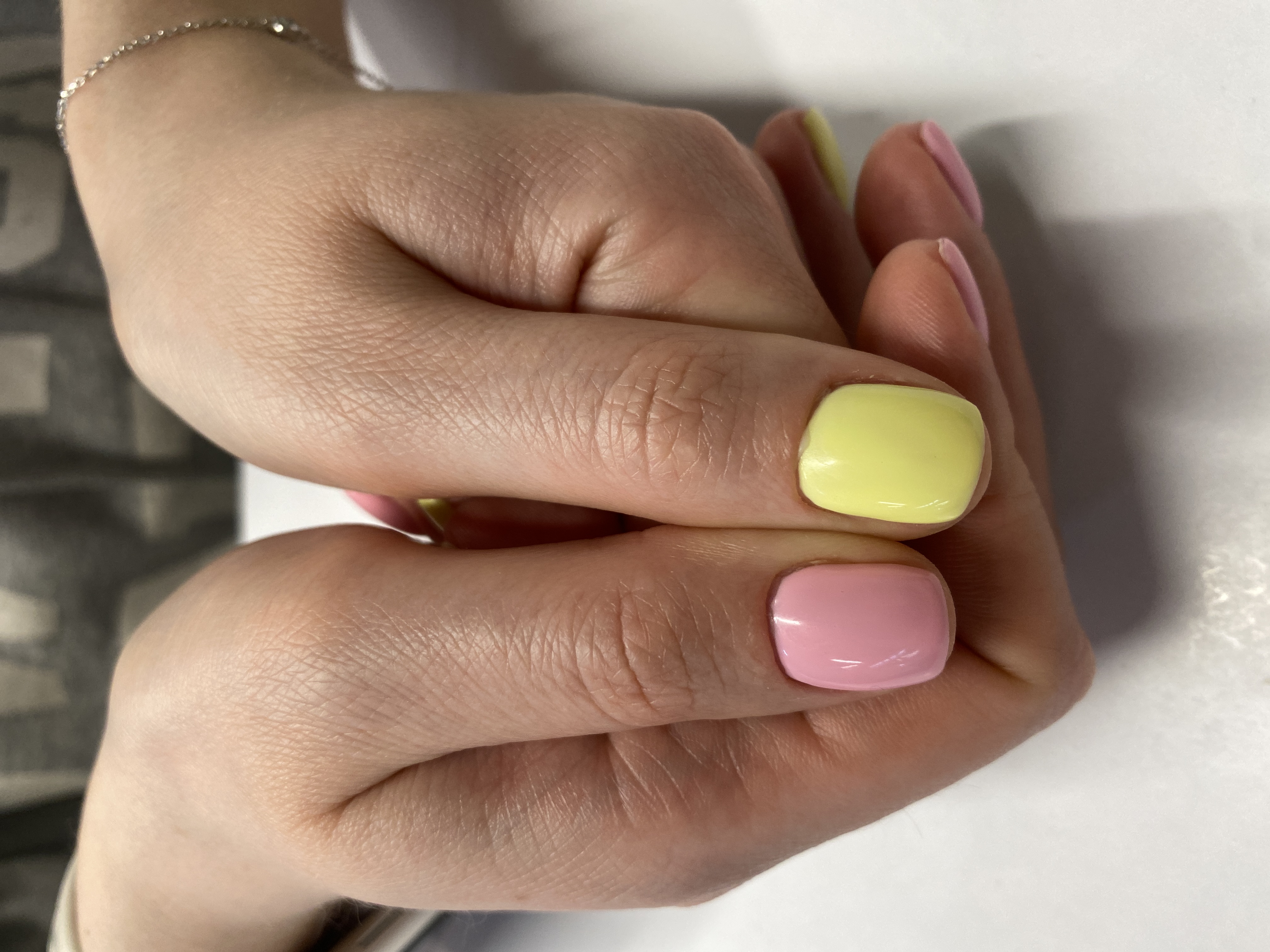 желтый, абстракция, комбинированный, Маникюр, дизайн, минимализм, на каждый день