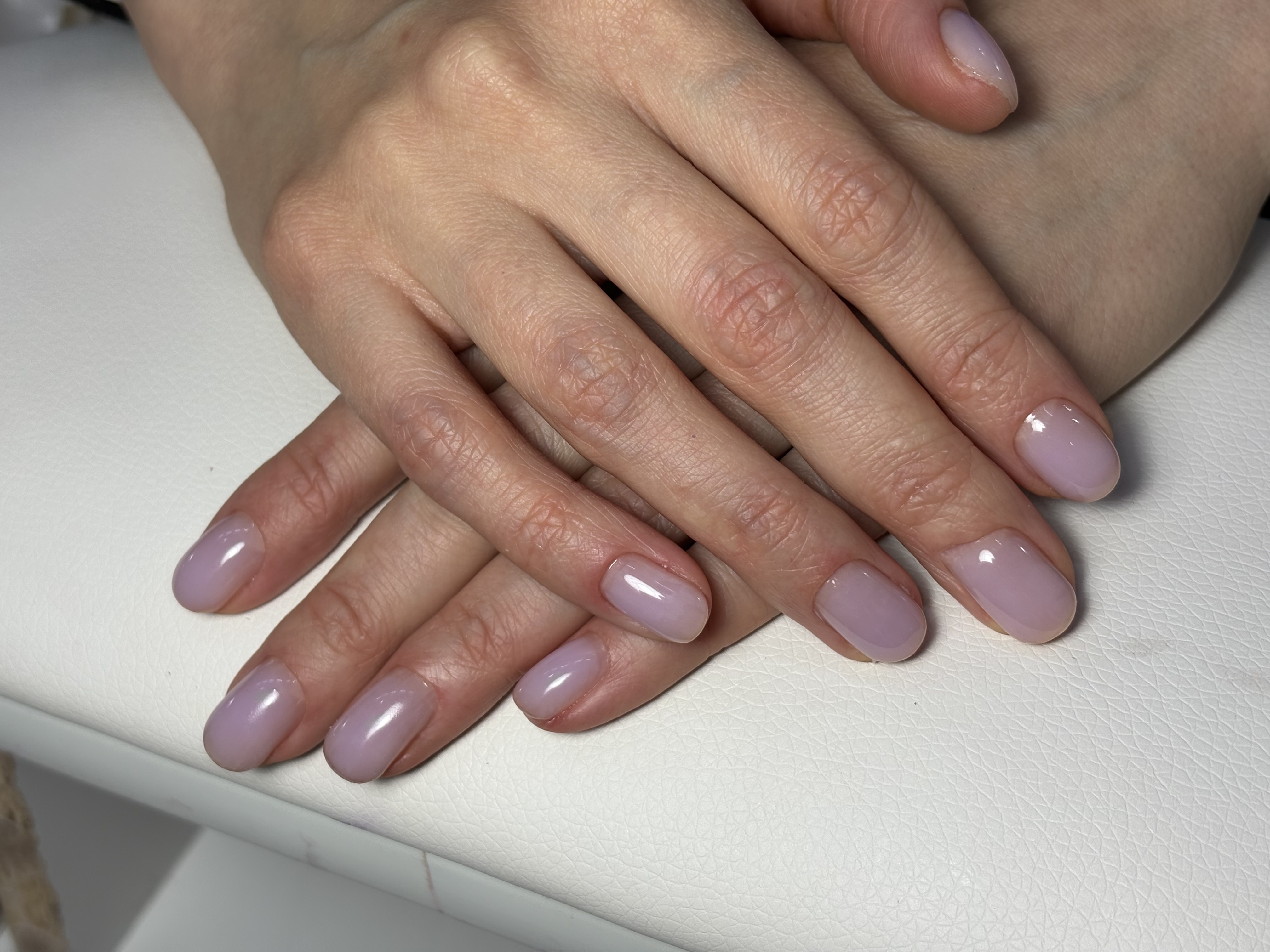 однотон, нюд, Маникюр, на каждый день, молочный