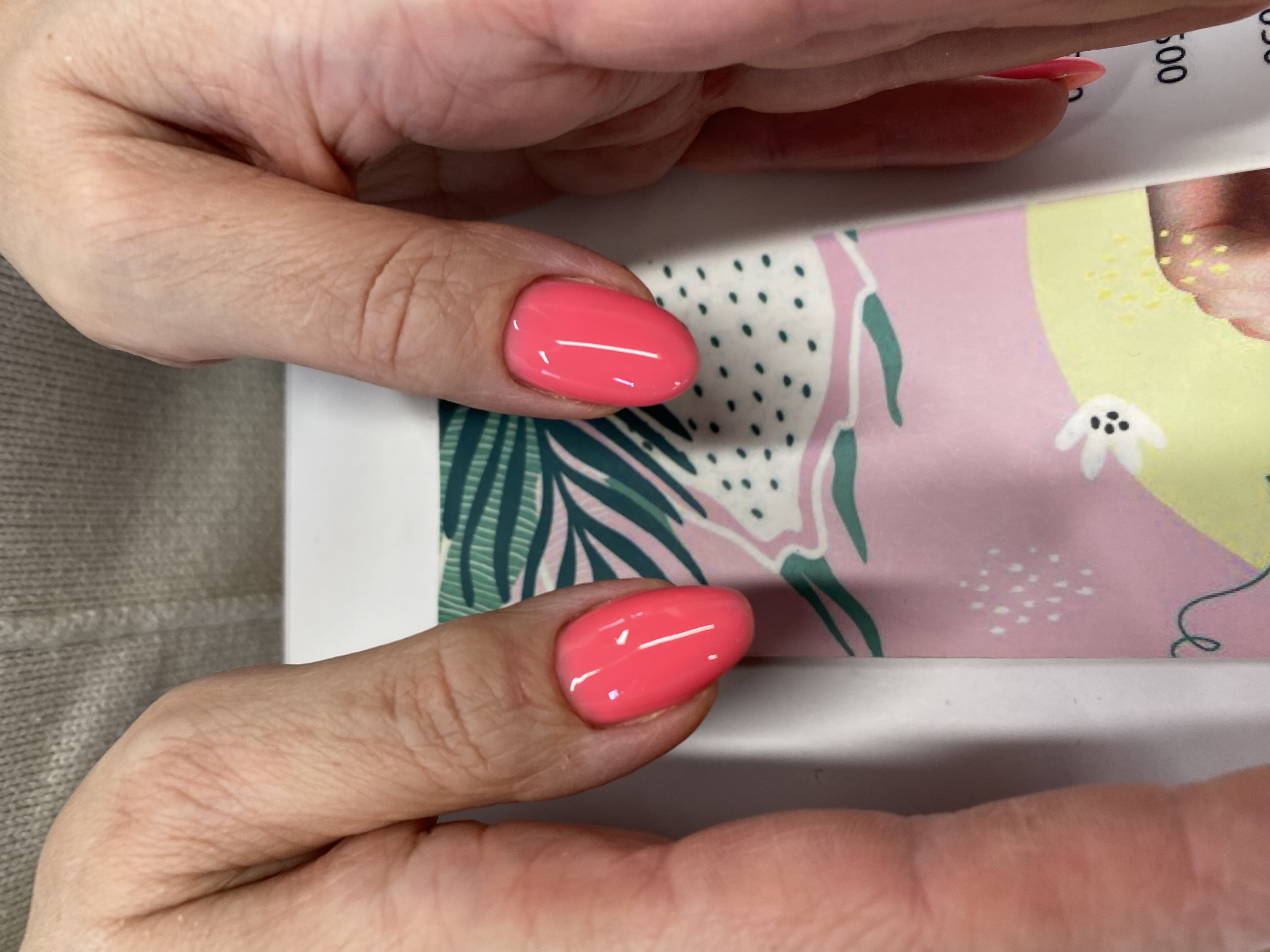 однотон, Маникюр, коралловый, на каждый день