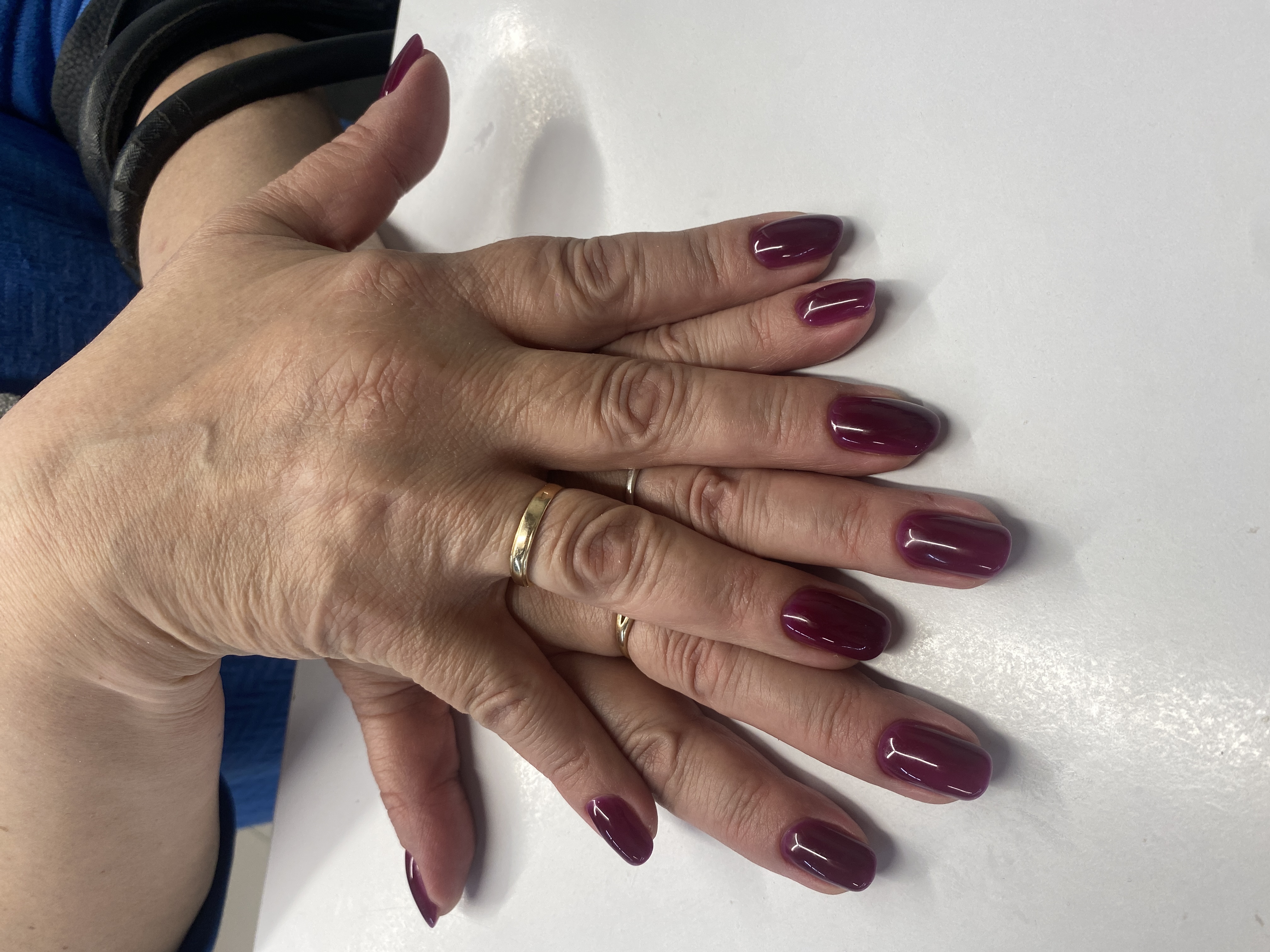 однотон, Маникюр, винный, на каждый день