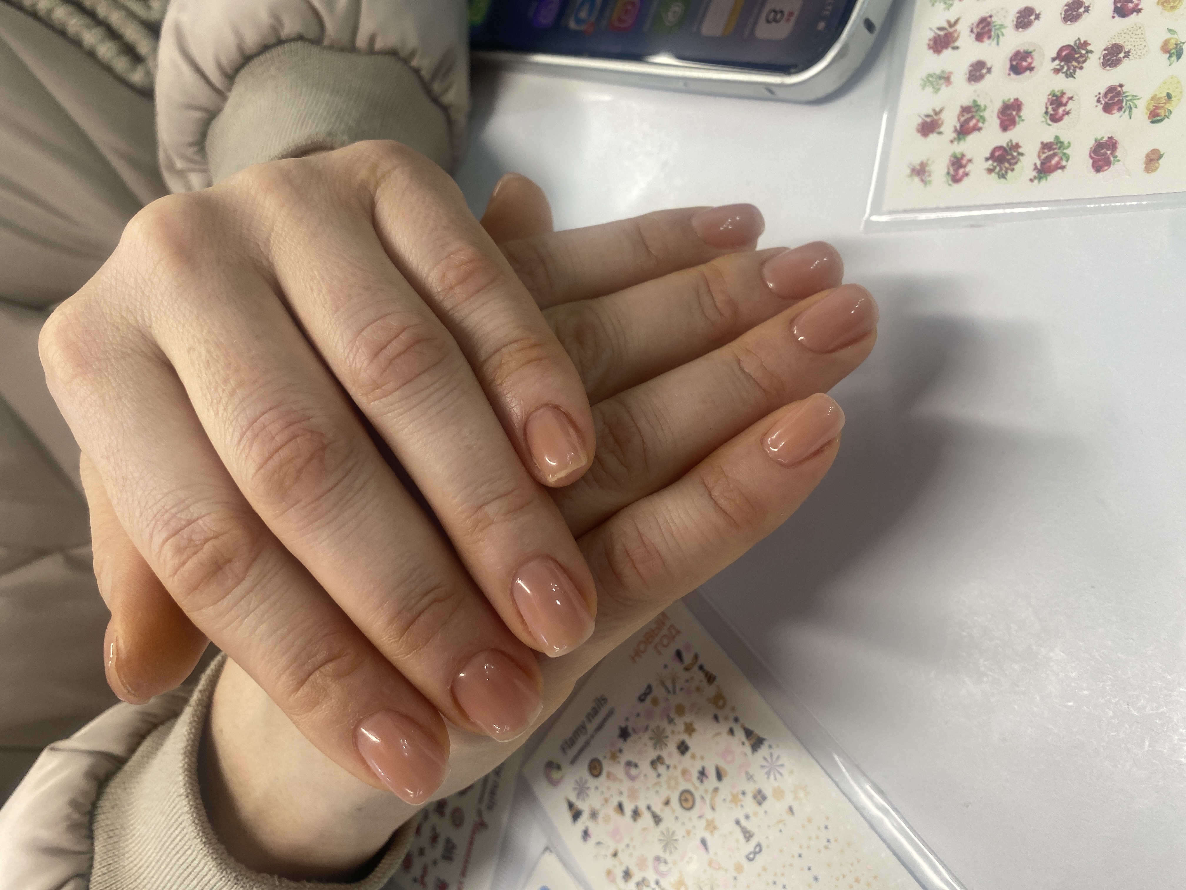 однотон, нюд, на каждый день, Маникюр, бежевый