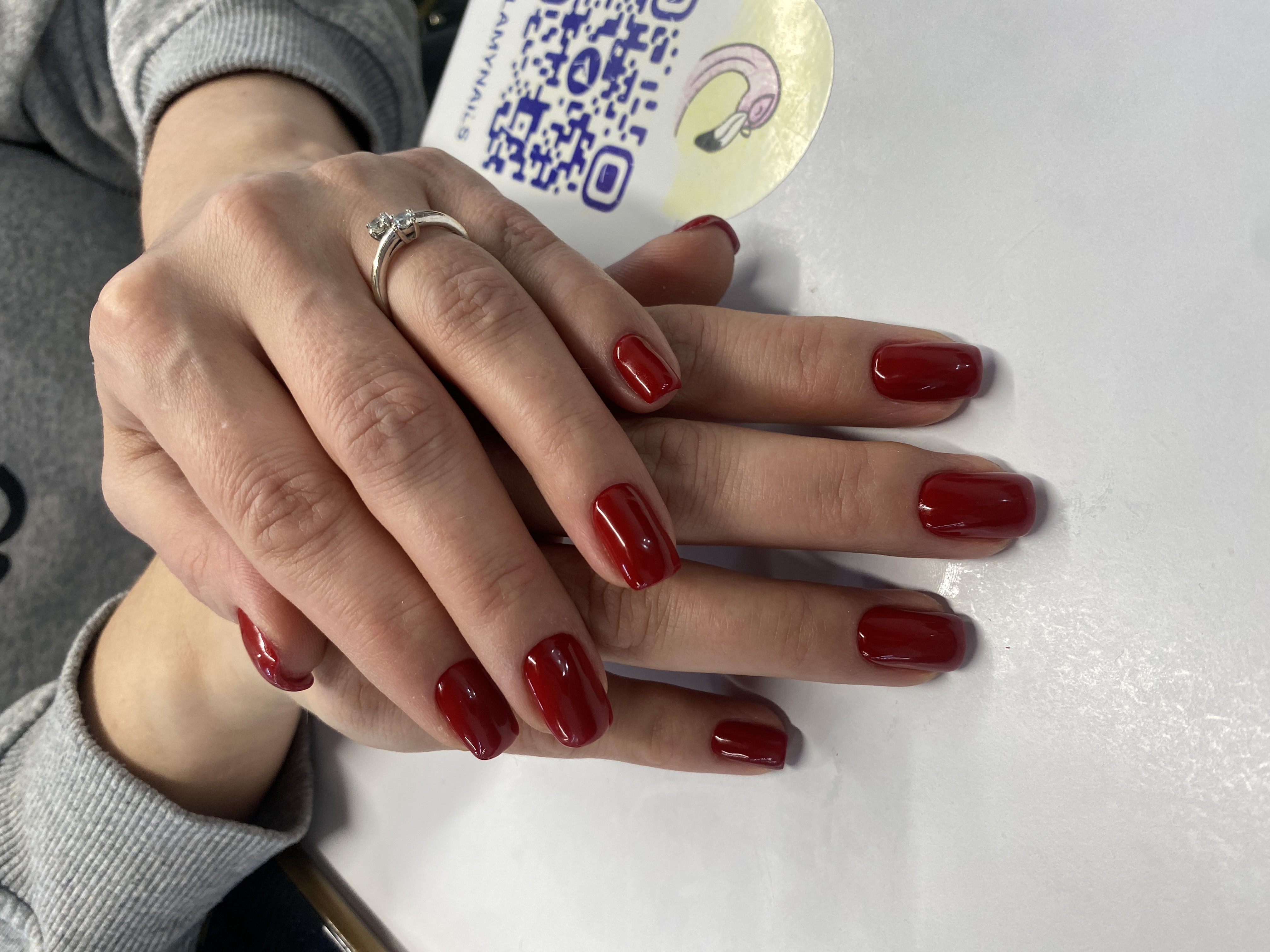 однотон, Маникюр, бордовый, на каждый день