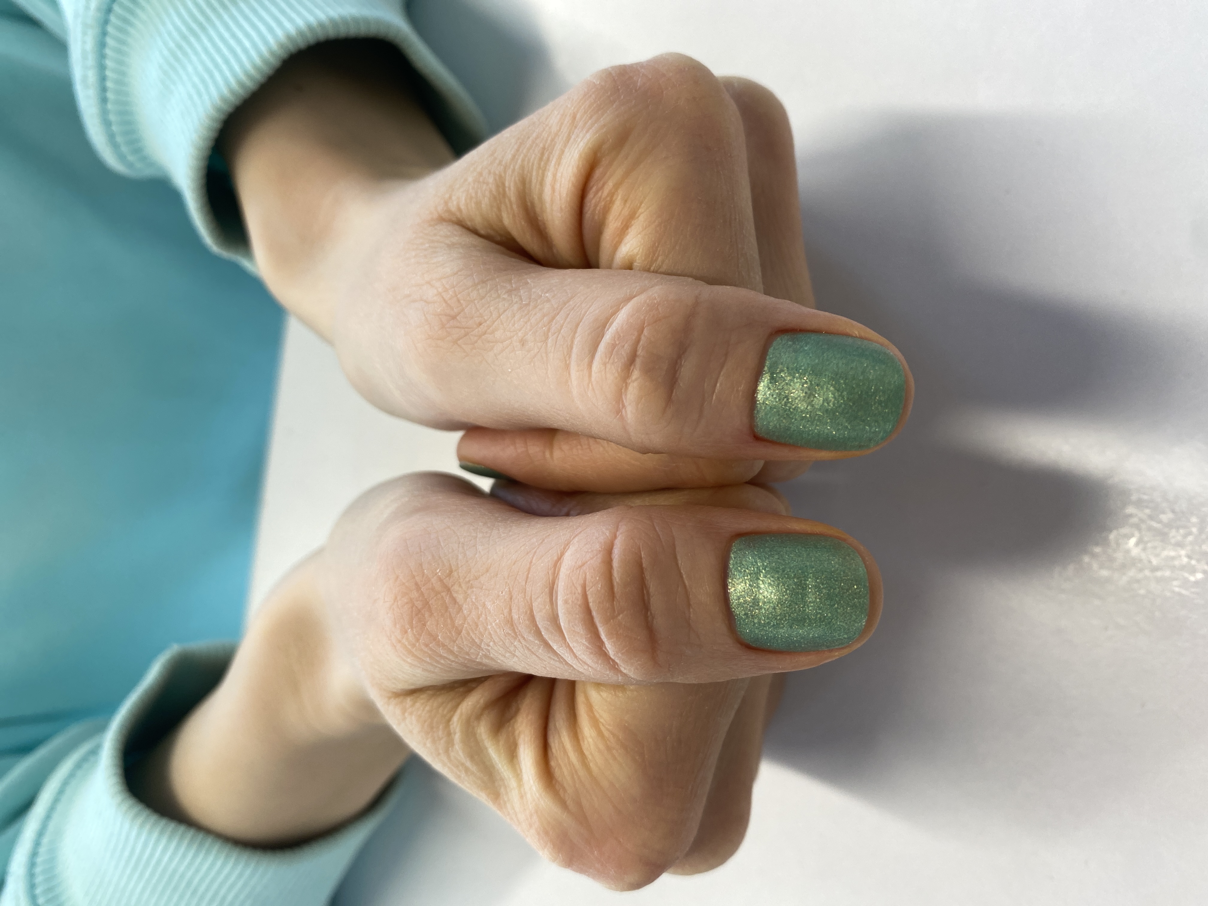 лак с блестками, однотон, Маникюр, бирюзовый, на каждый день