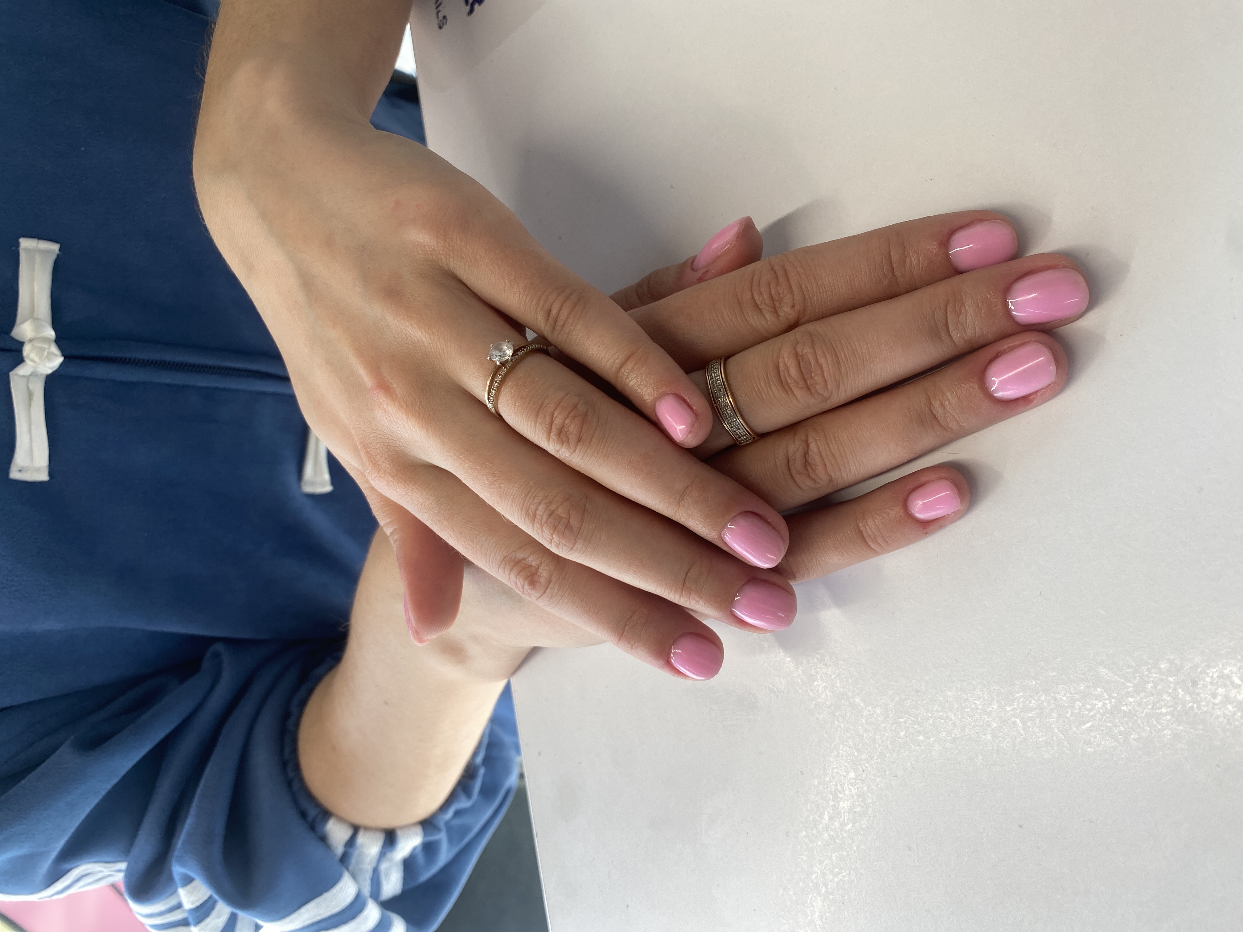 Маникюр, нюд, однотон, на каждый день, розовый