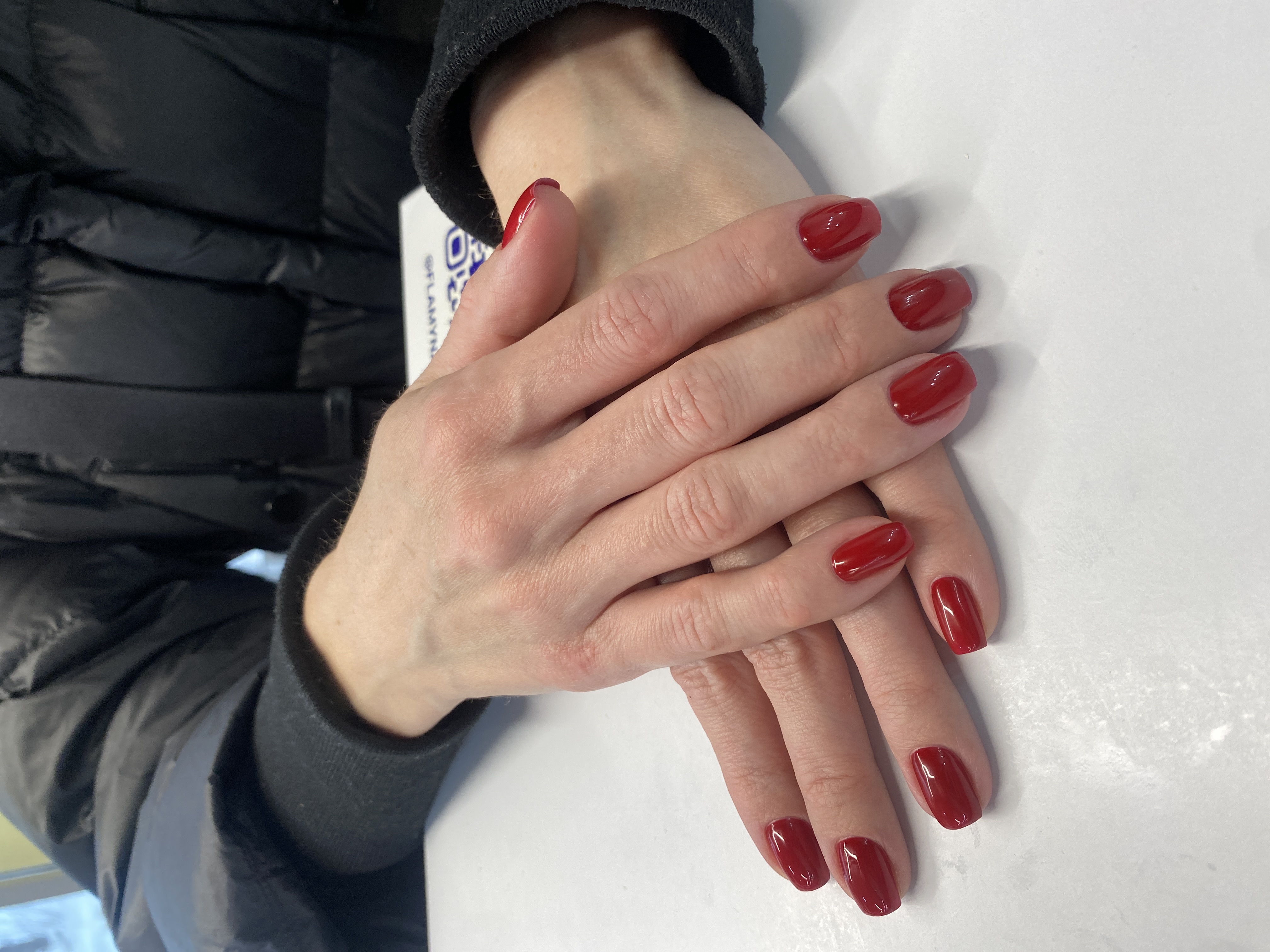 однотон, бордовый, на каждый день, Маникюр