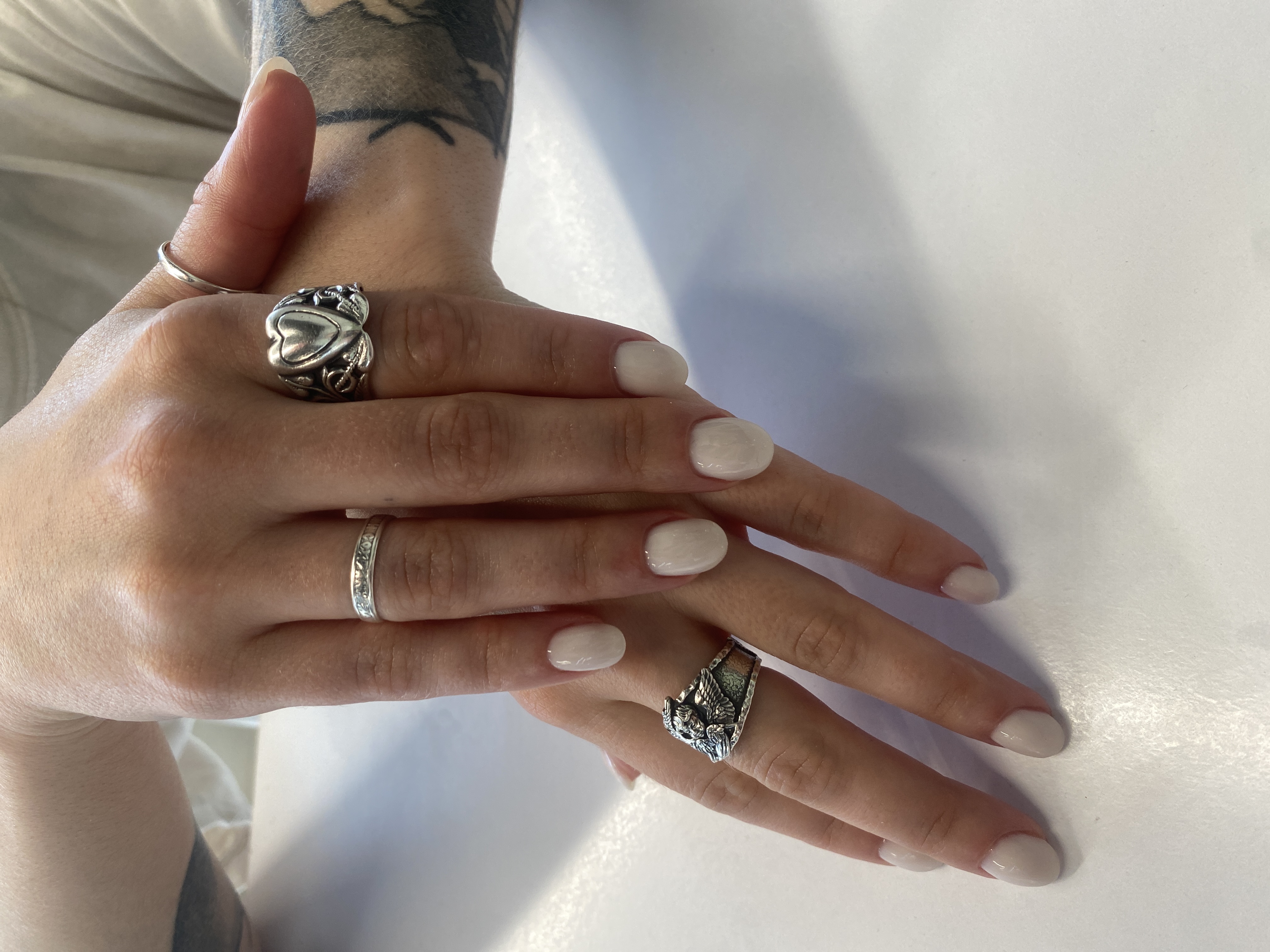 Маникюр, на каждый день, однотон, нюд, белый