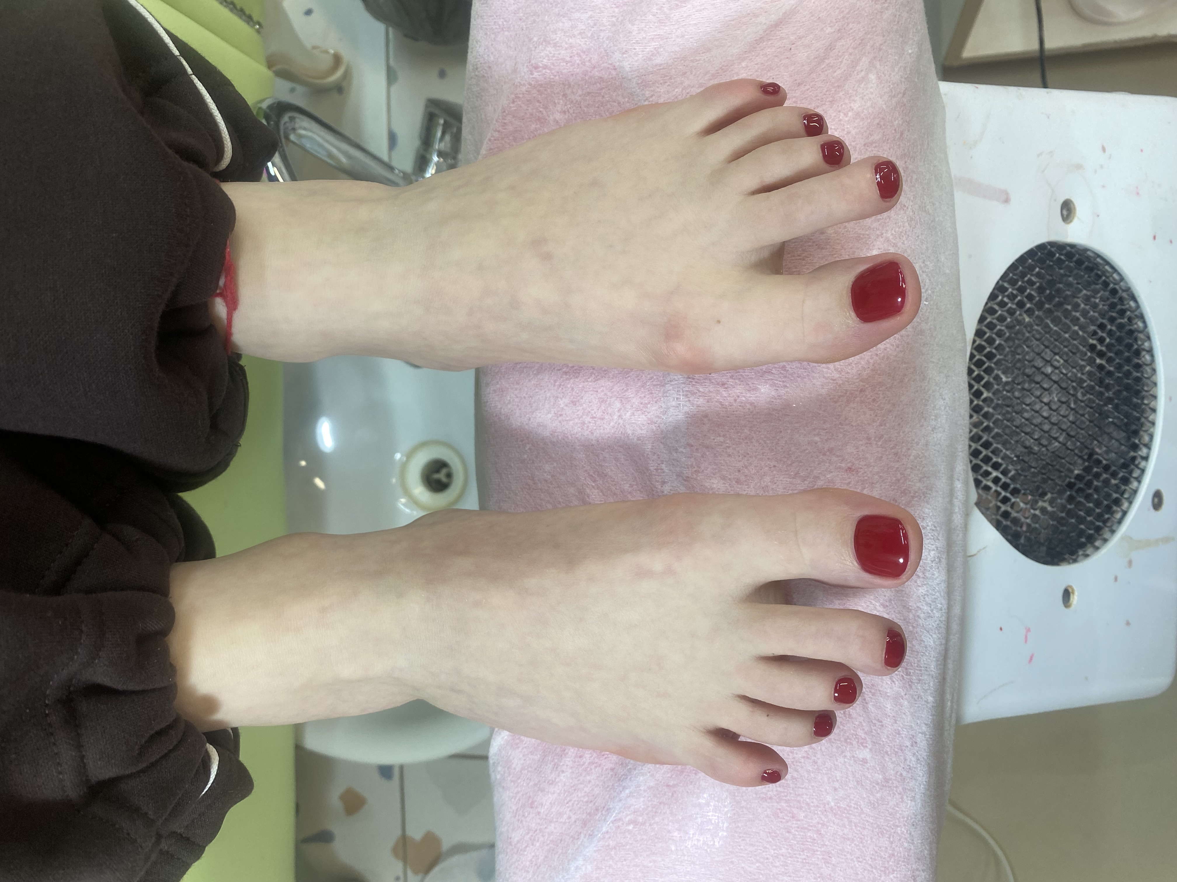 однотон, Педикюр, винный, на каждый день