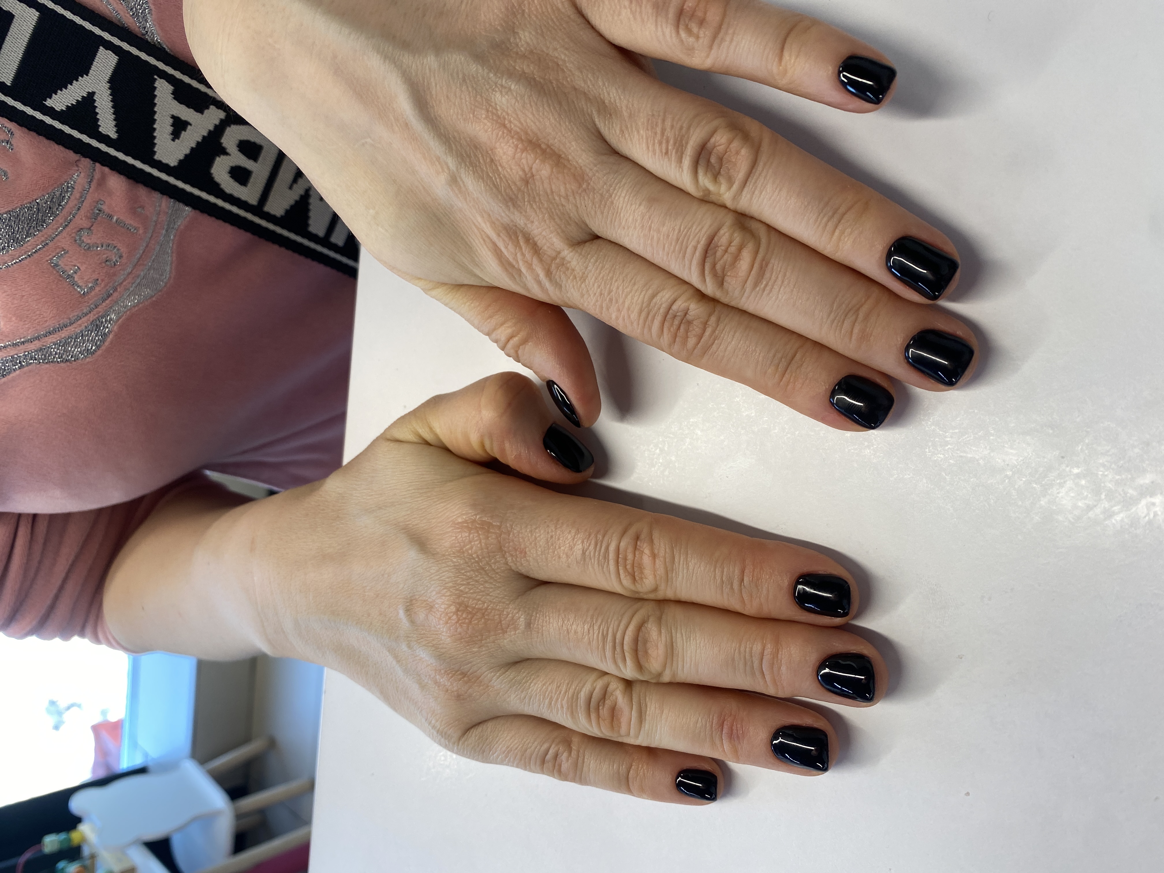 однотон, Маникюр, черный, на каждый день