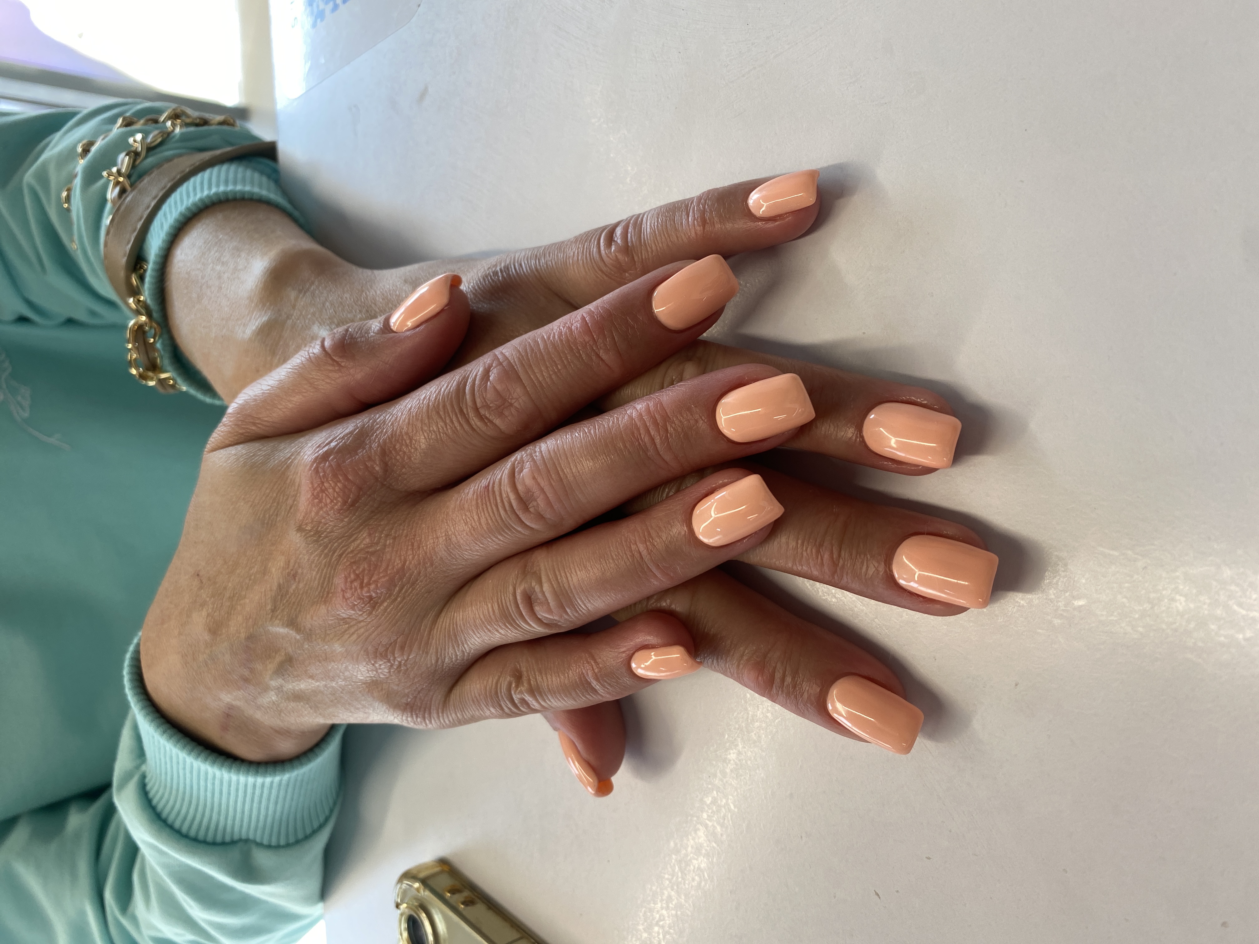 однотон, Маникюр, нюд, на каждый день, кремовый