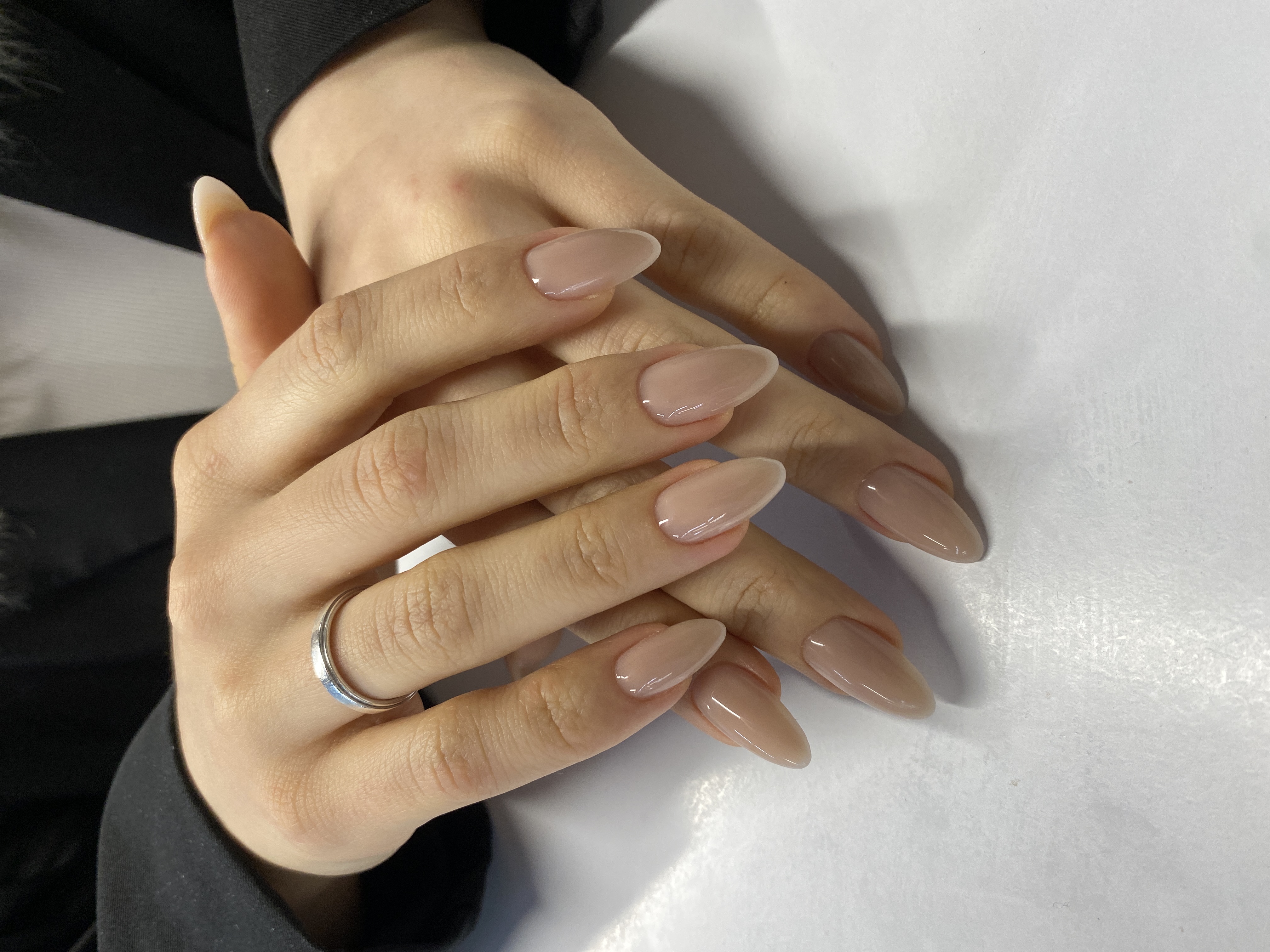 Маникюр, однотон, нюд, на каждый день, натуральный