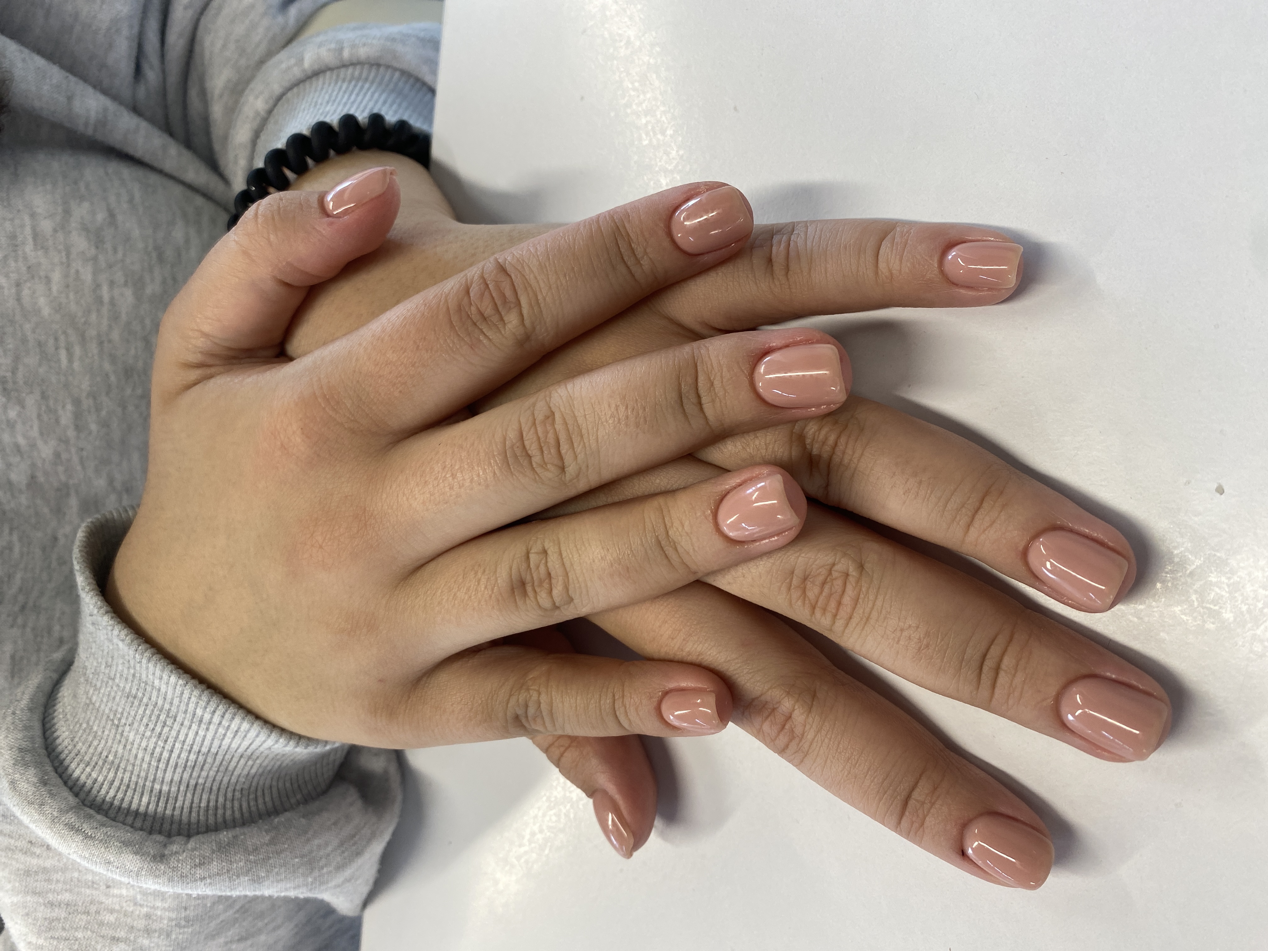 на каждый день, Маникюр, нюд, однотон, нежный, пудровый