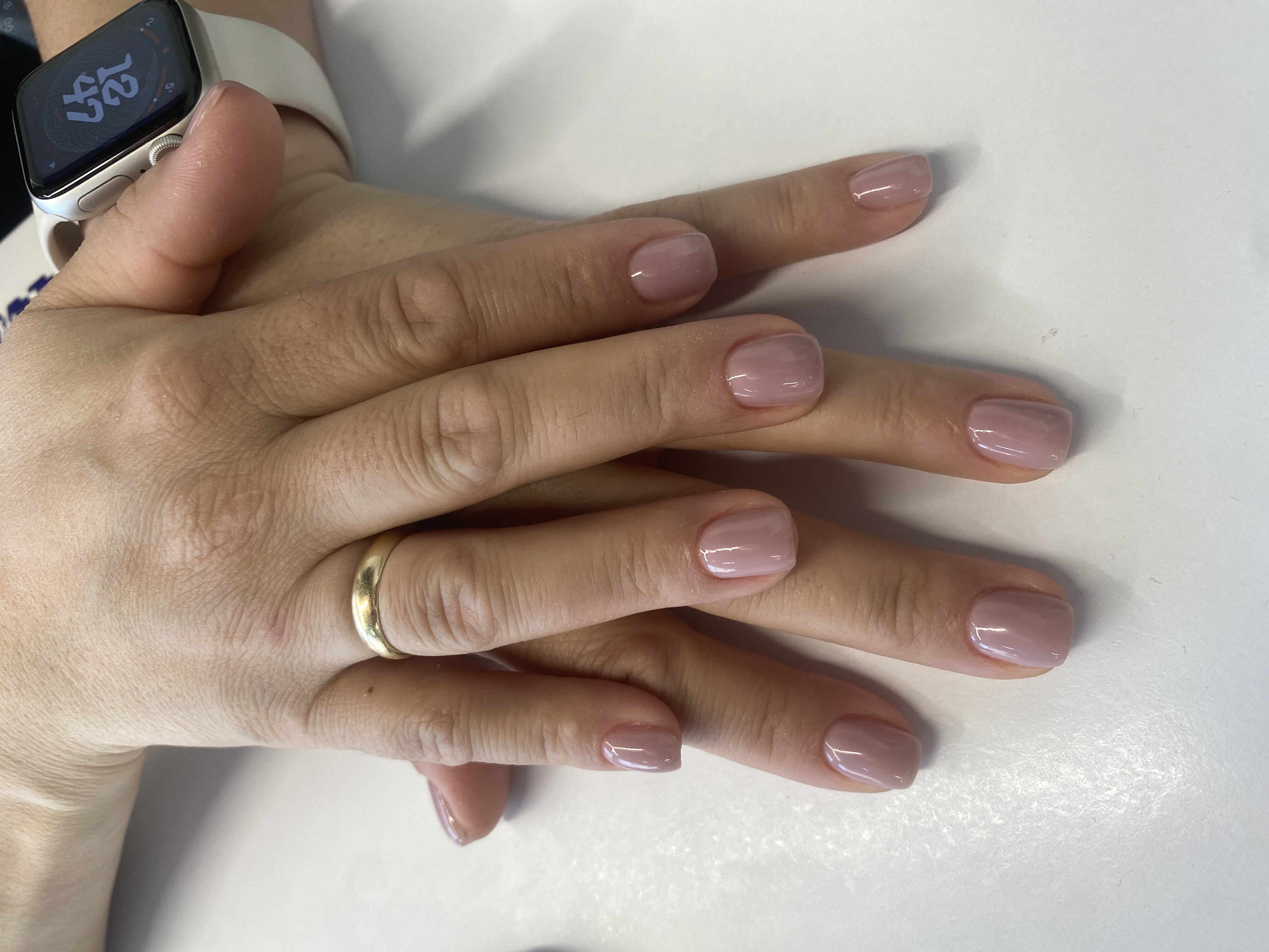 однотон, Маникюр, нюд, сиреневый, на каждый день