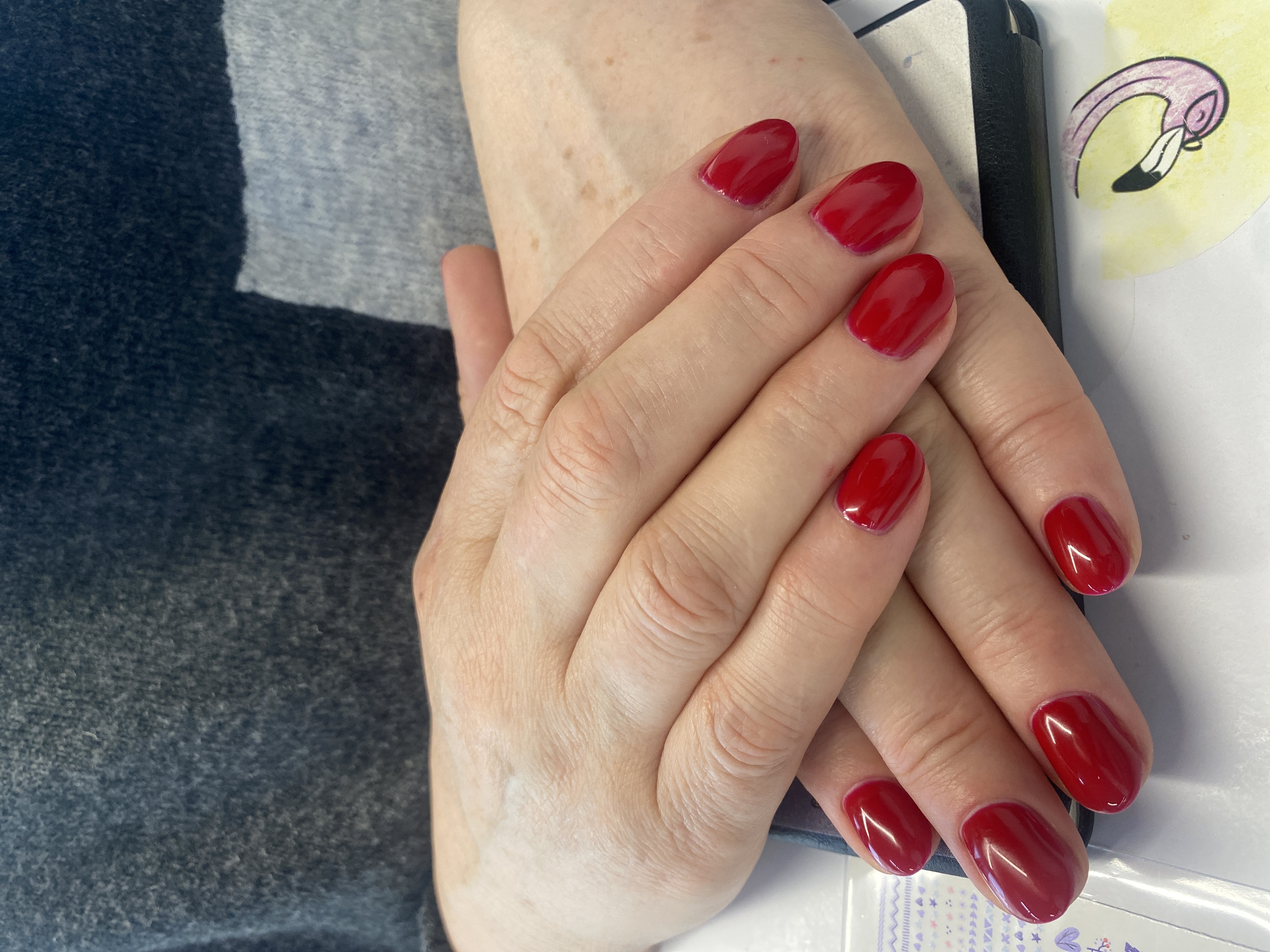 на каждый день, Маникюр, однотон, винный, не под кутикулу