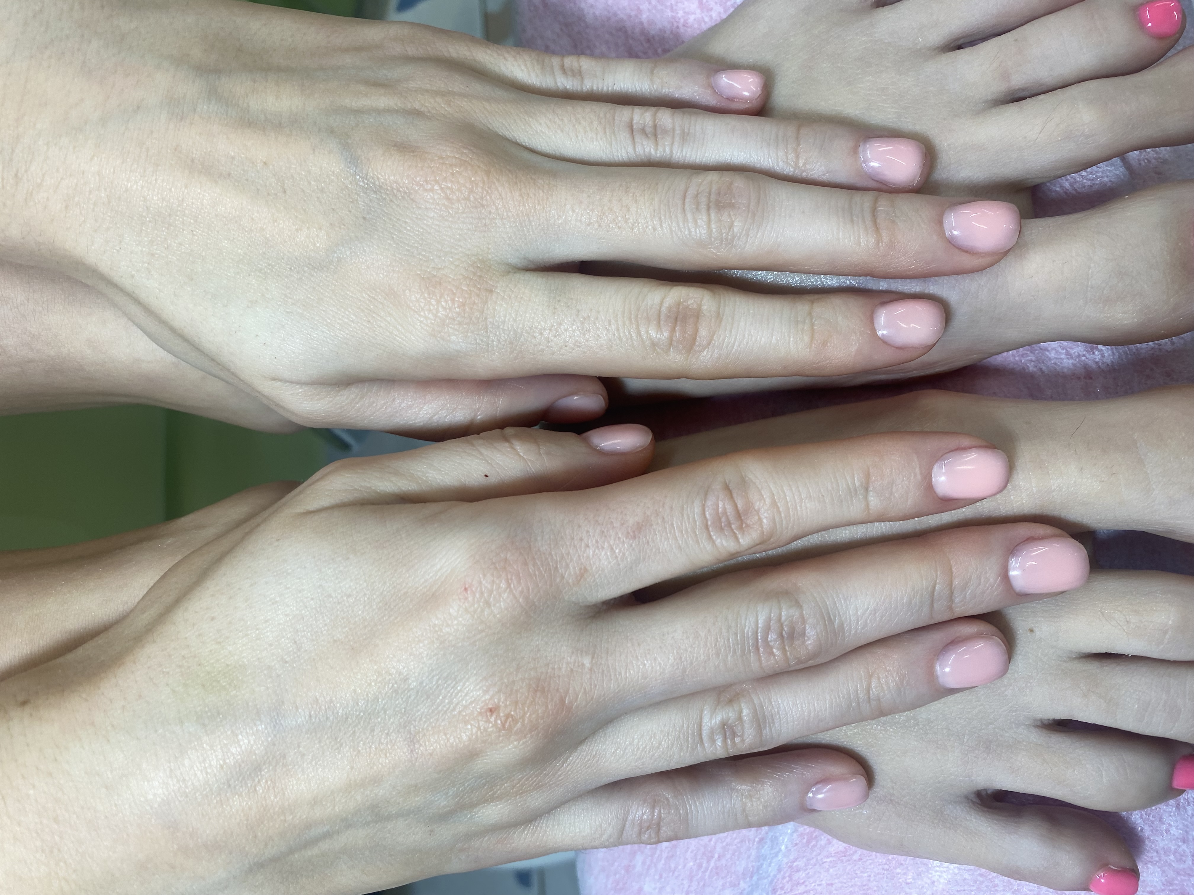 однотон, Маникюр, розовый, на каждый день