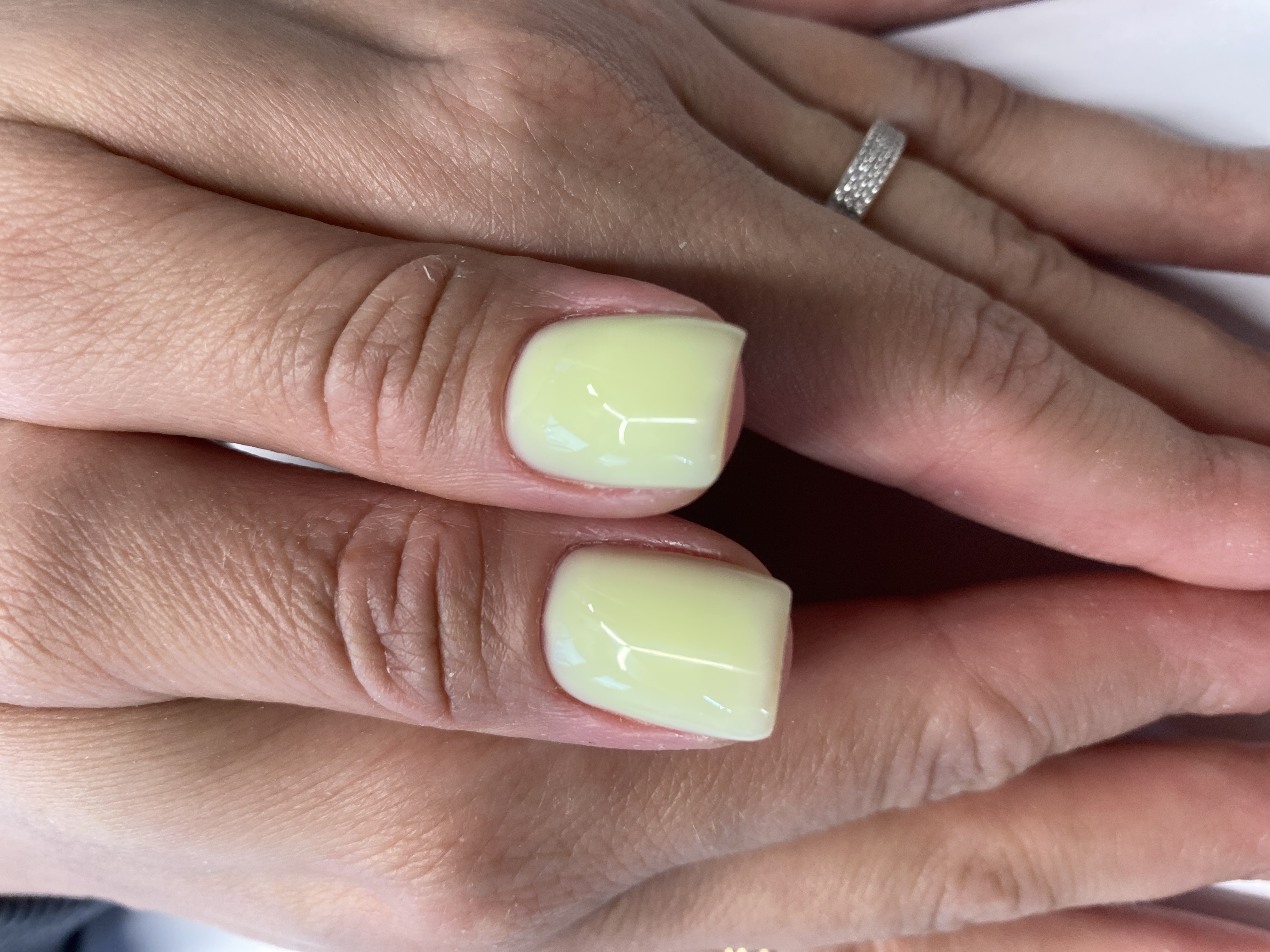 Маникюр, нюд, однотон, слоновая кость, на каждый день