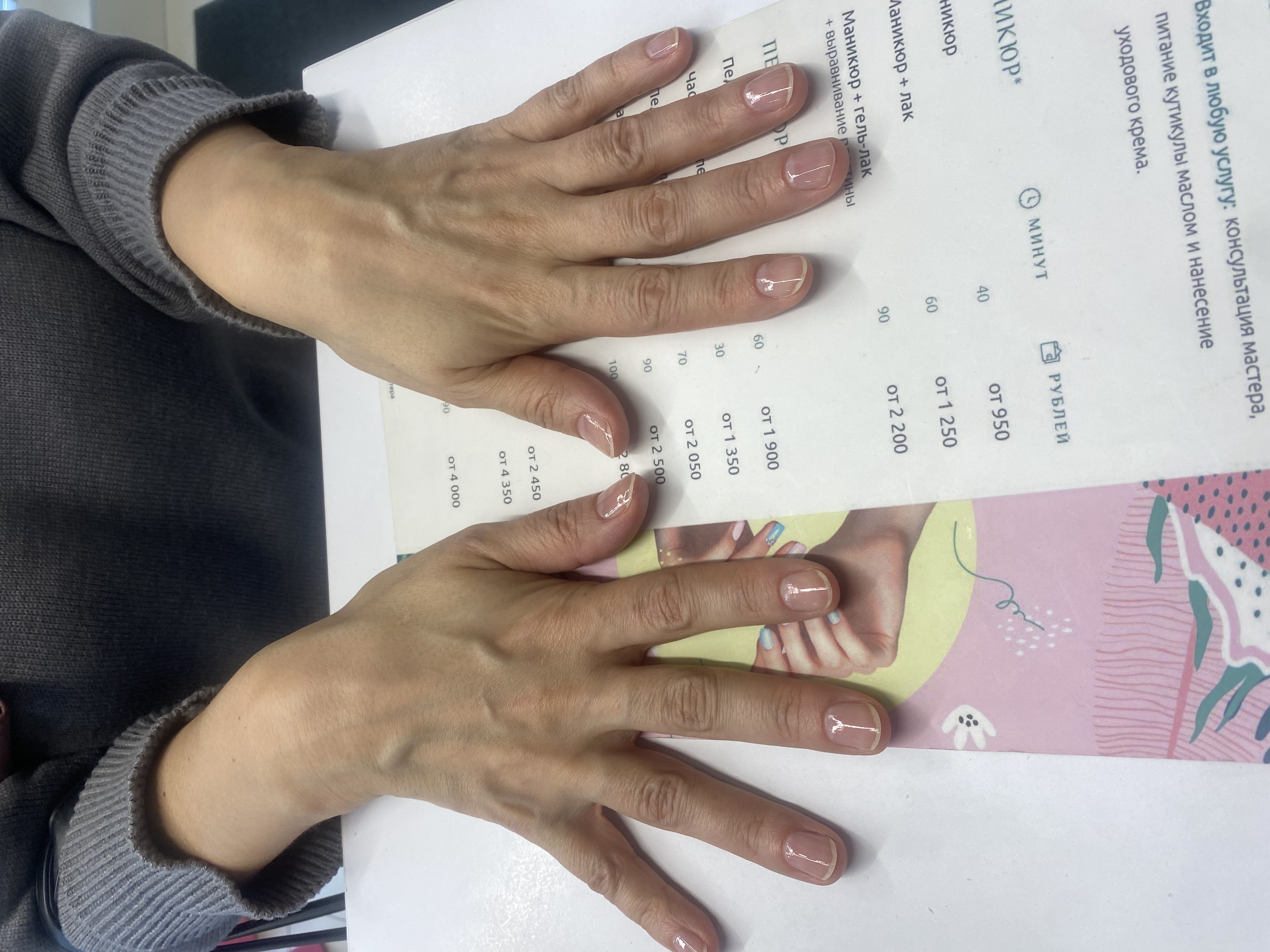 однотон, бесцветный, Маникюр, на каждый день