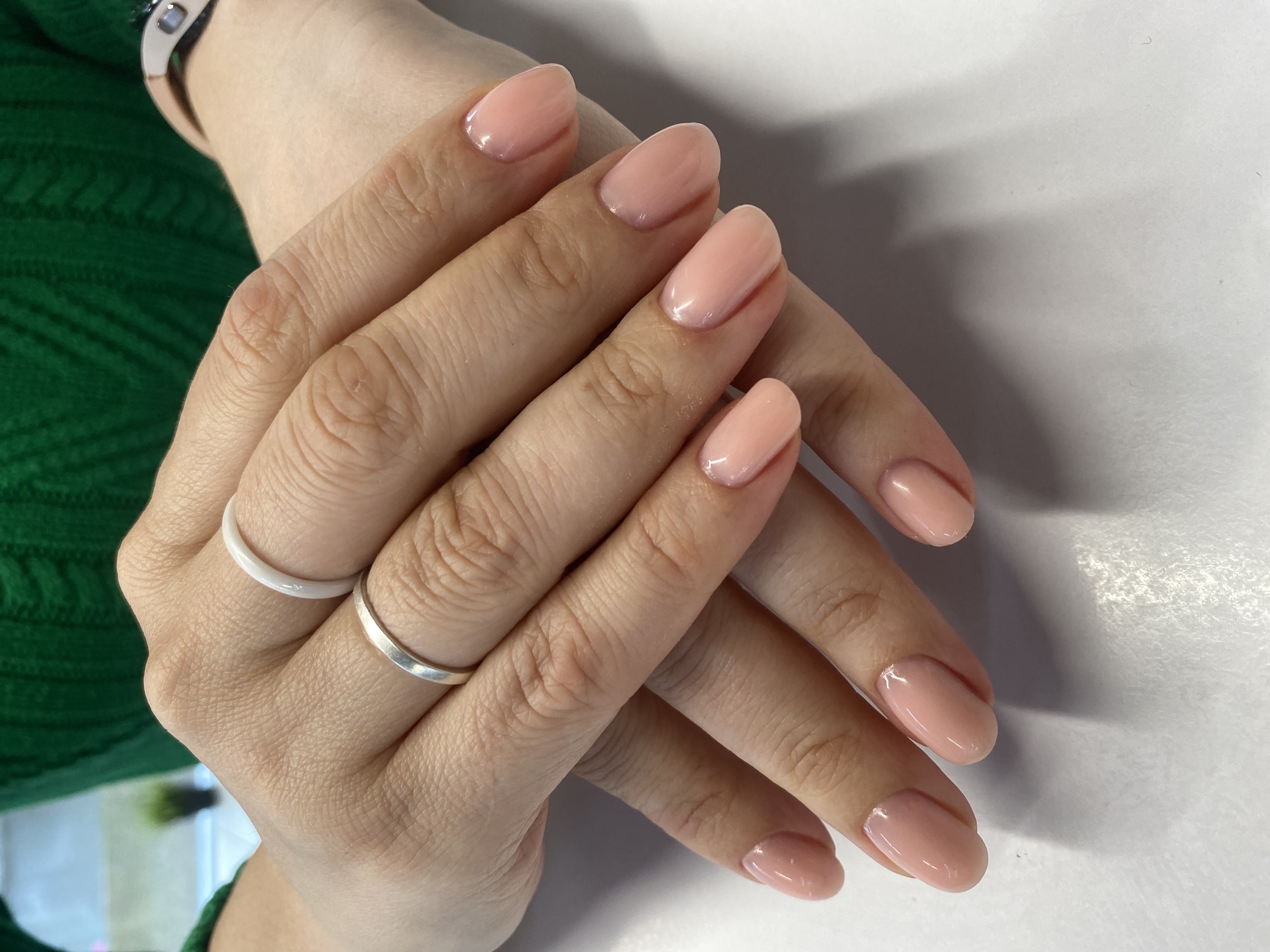 нюд, Маникюр, пудровый, однотон, на каждый день