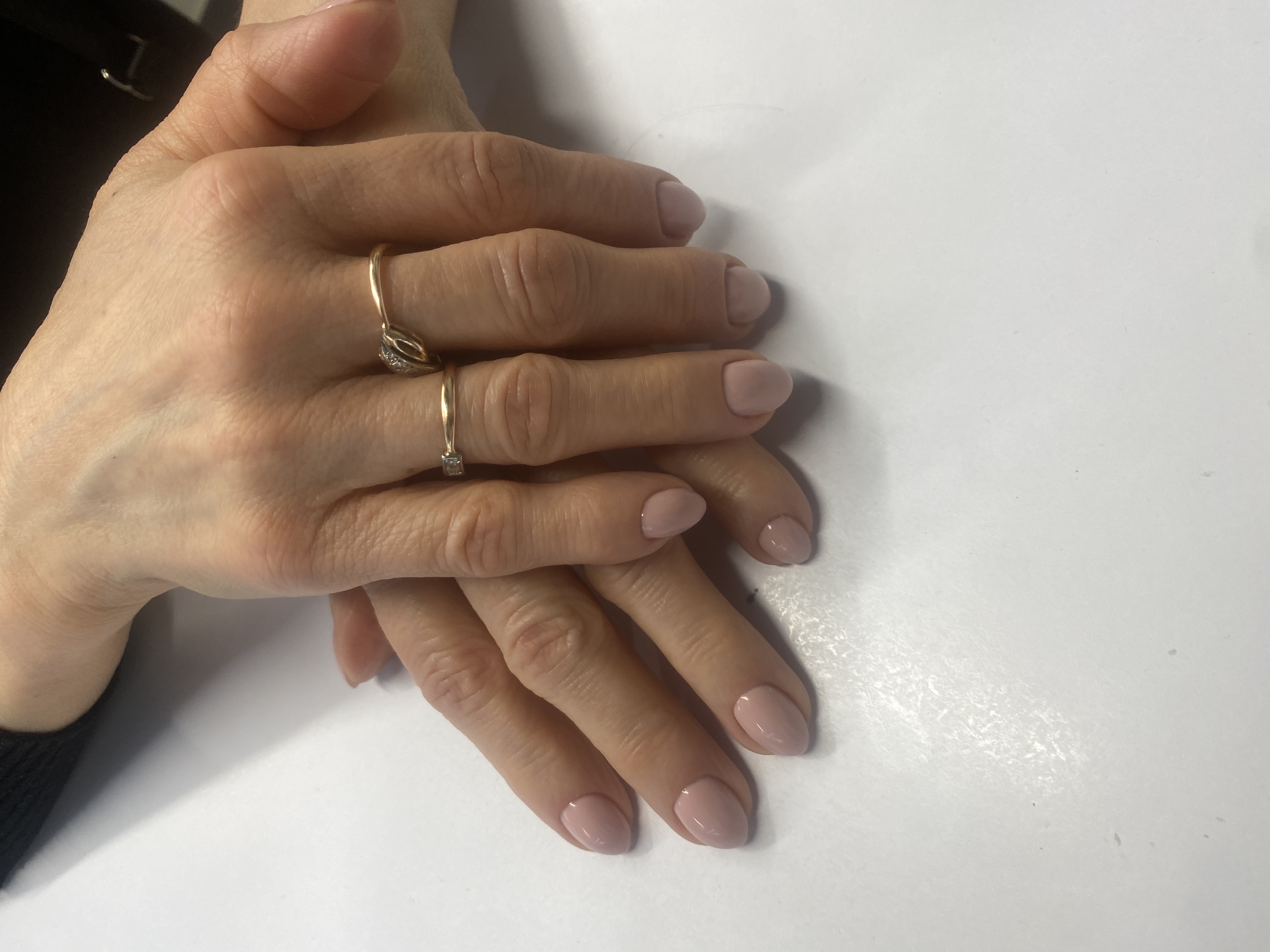 Маникюр, однотон, нюд, пудровый, на каждый день