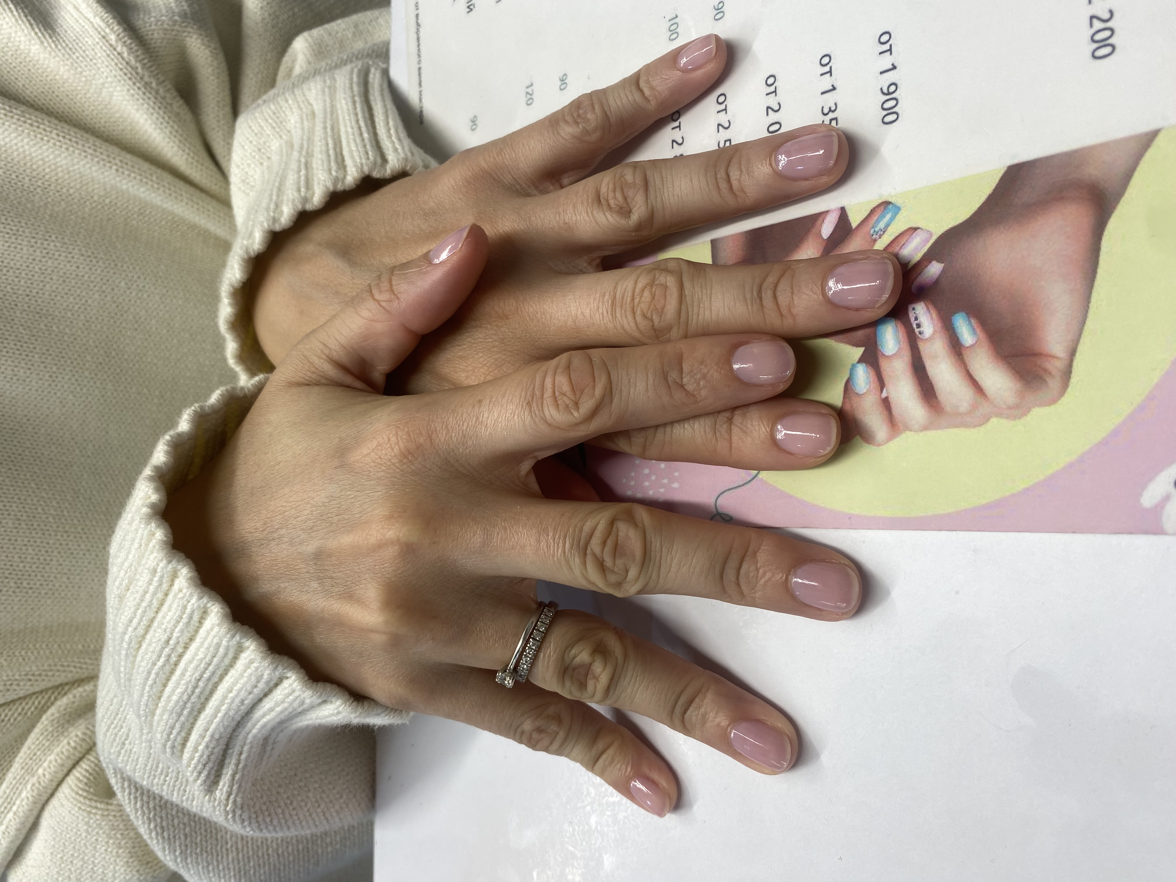 Маникюр, однотон, на каждый день, прозрачный