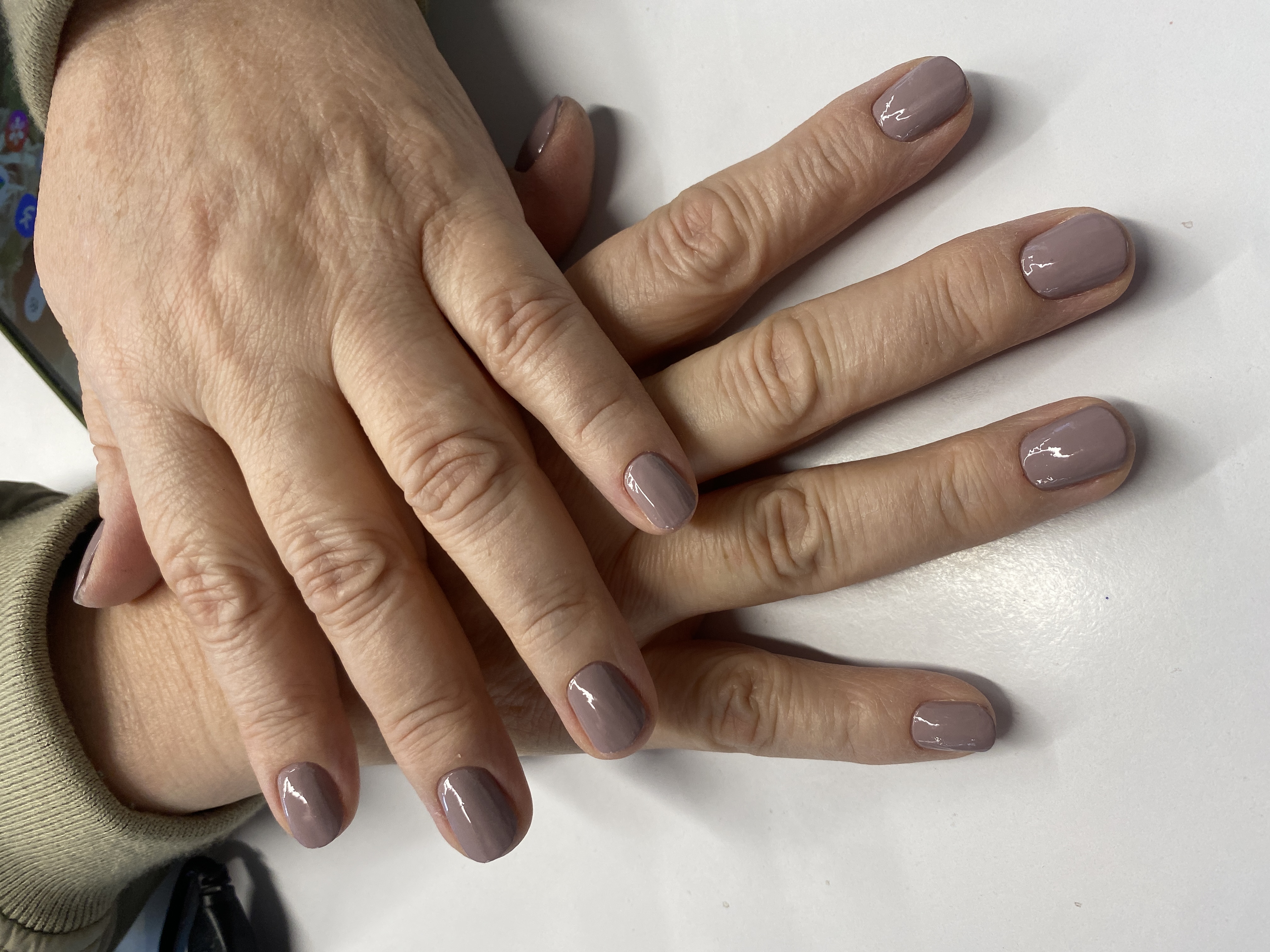 Маникюр, однотон, нюд, серый, на каждый день