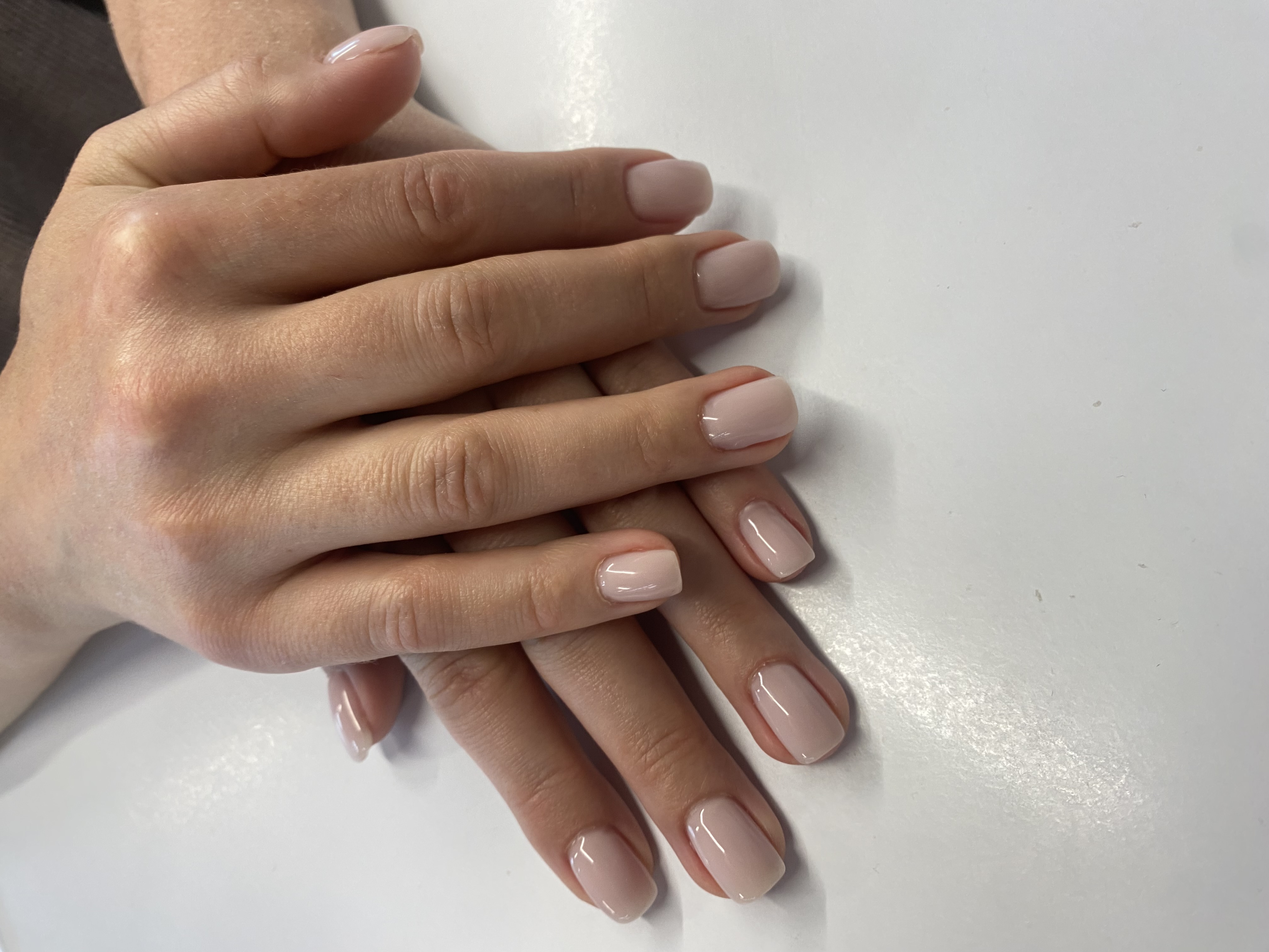 однотон, нежный, молочный, Маникюр, на каждый день