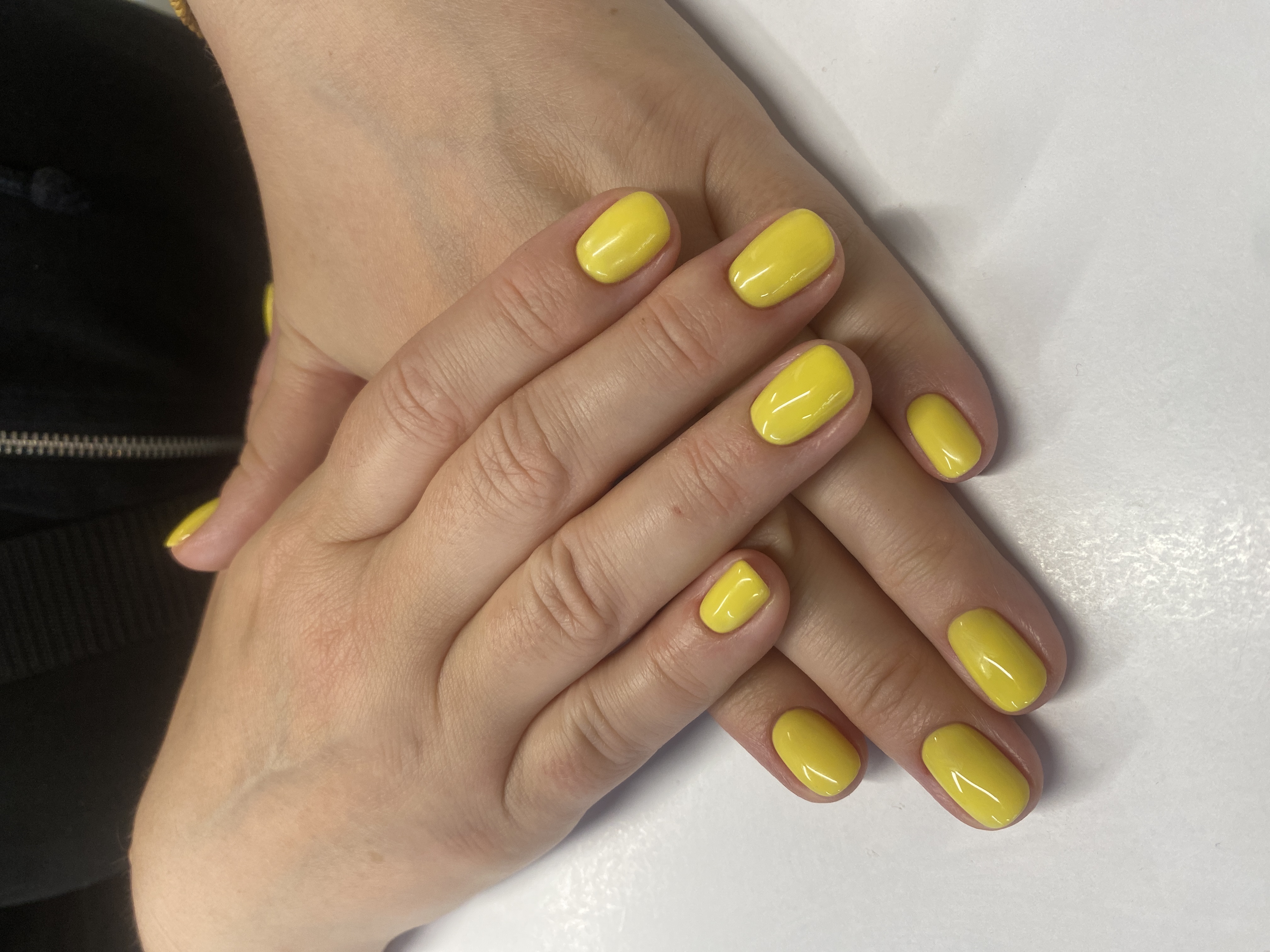 однотон, Маникюр, желтый, на каждый день