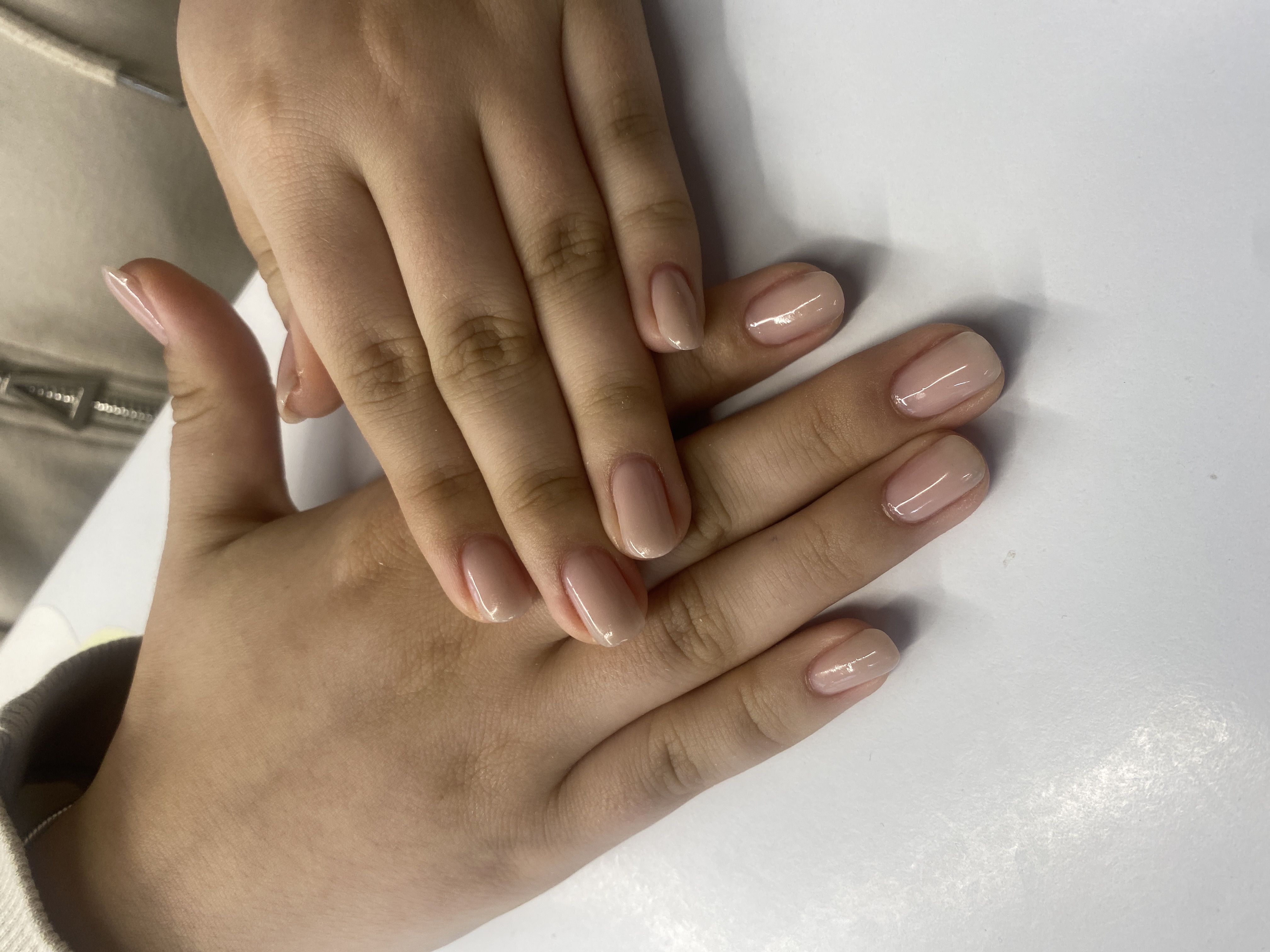 Маникюр, нюд, однотон, на каждый день, натуральный