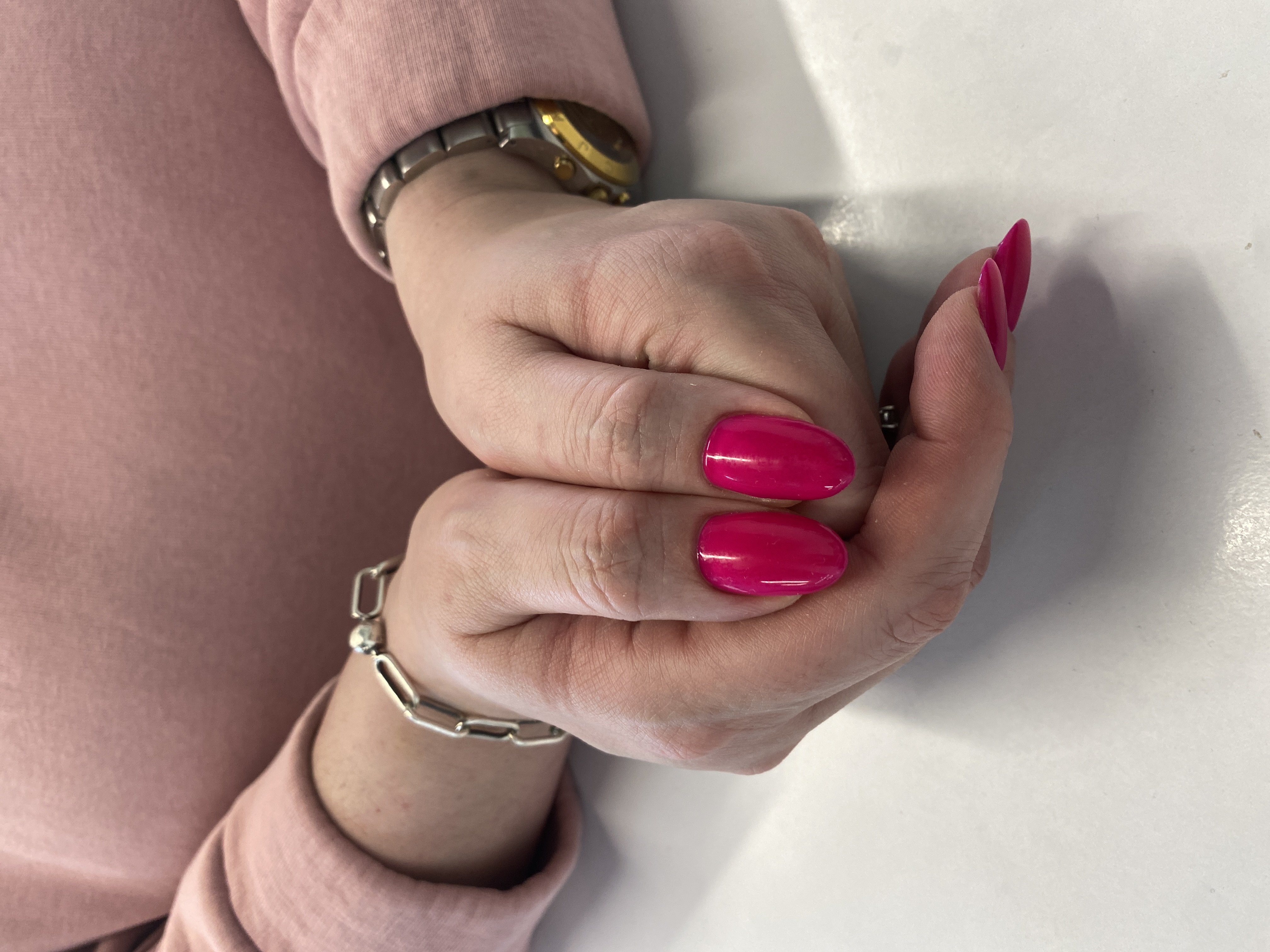 однотон, Маникюр, фуксия, на каждый день