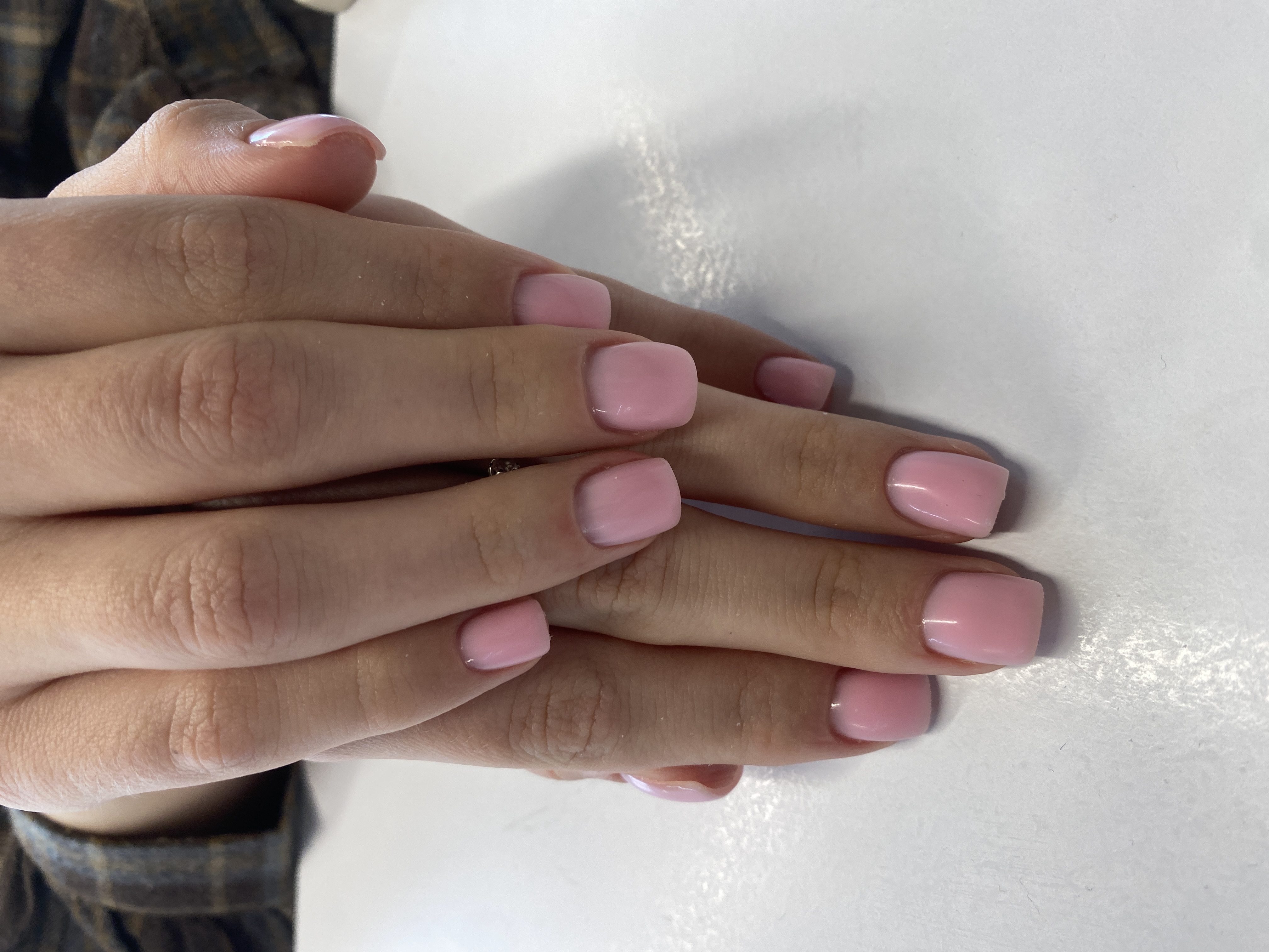 однотон, нюд, Маникюр, розовый, на каждый день