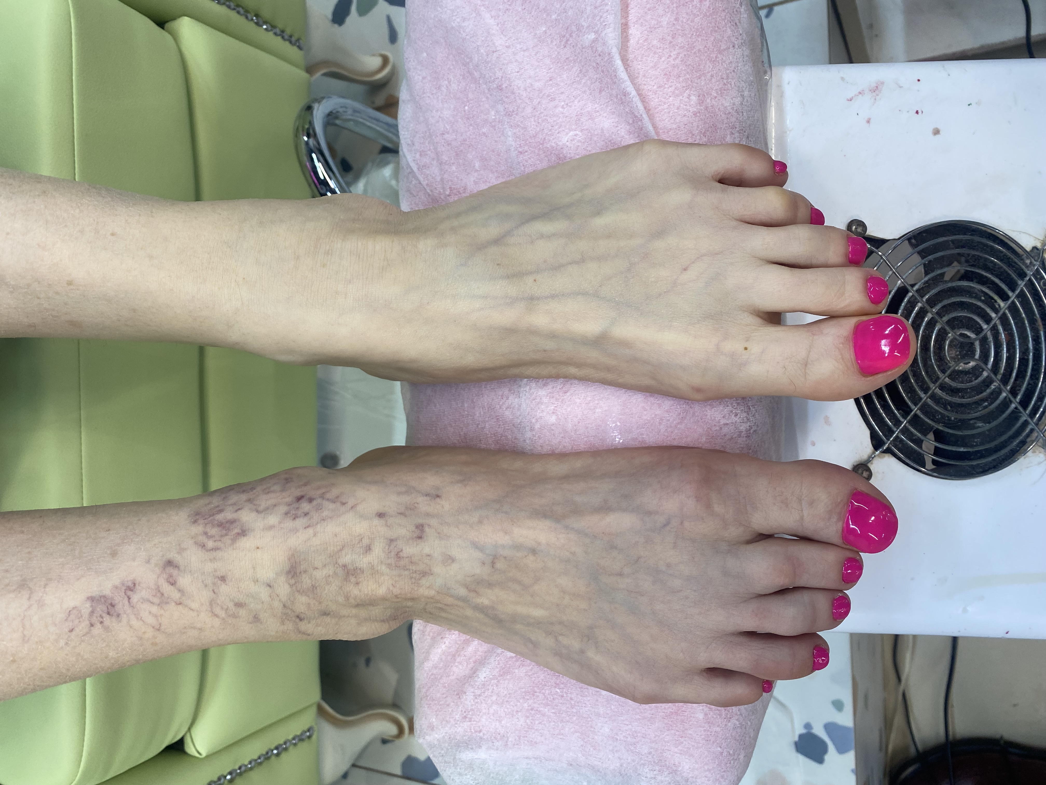 однотон, Педикюр, на каждый день, фуксия