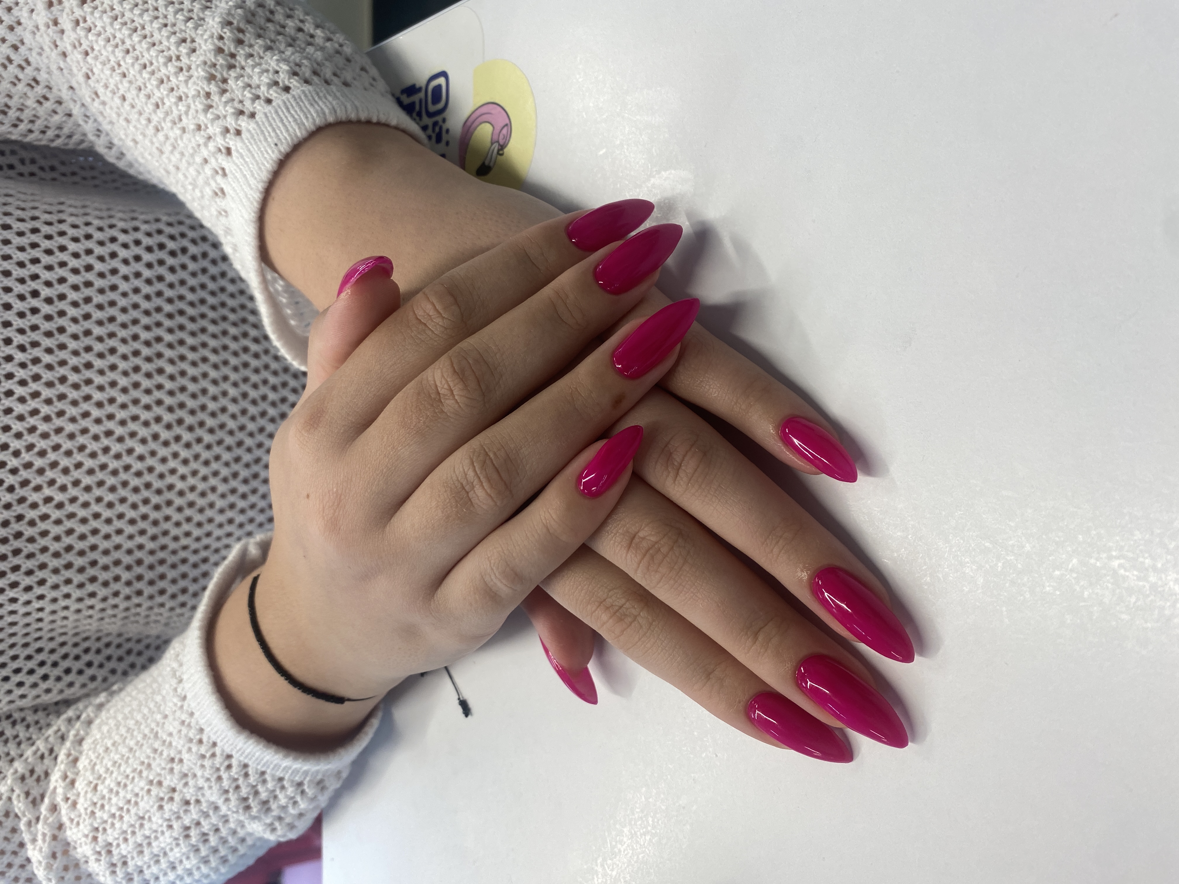 однотон, Маникюр, на каждый день, фуксия