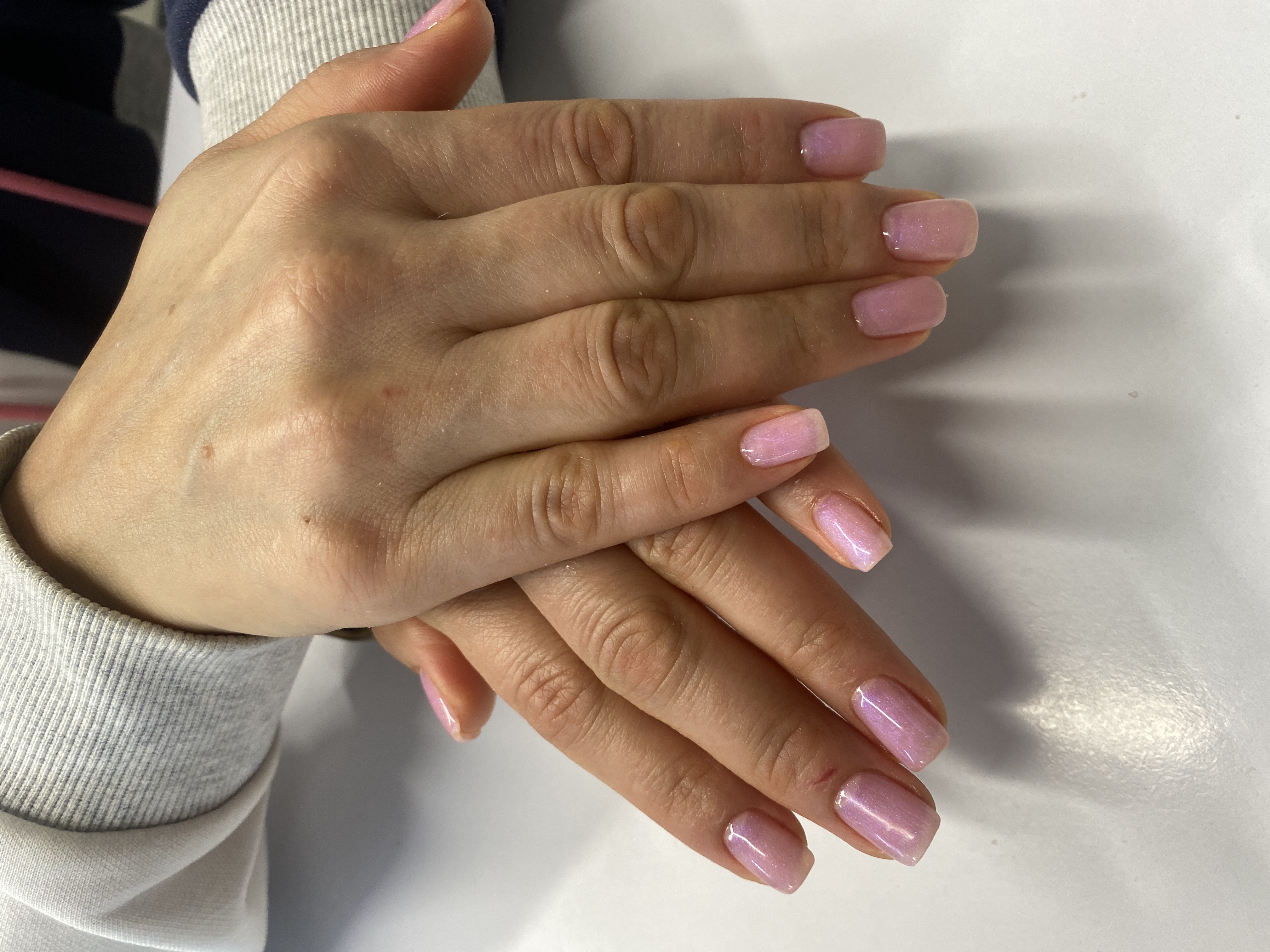 однотон, лак с блестками, на каждый день, Маникюр, нежный, нежно розовый