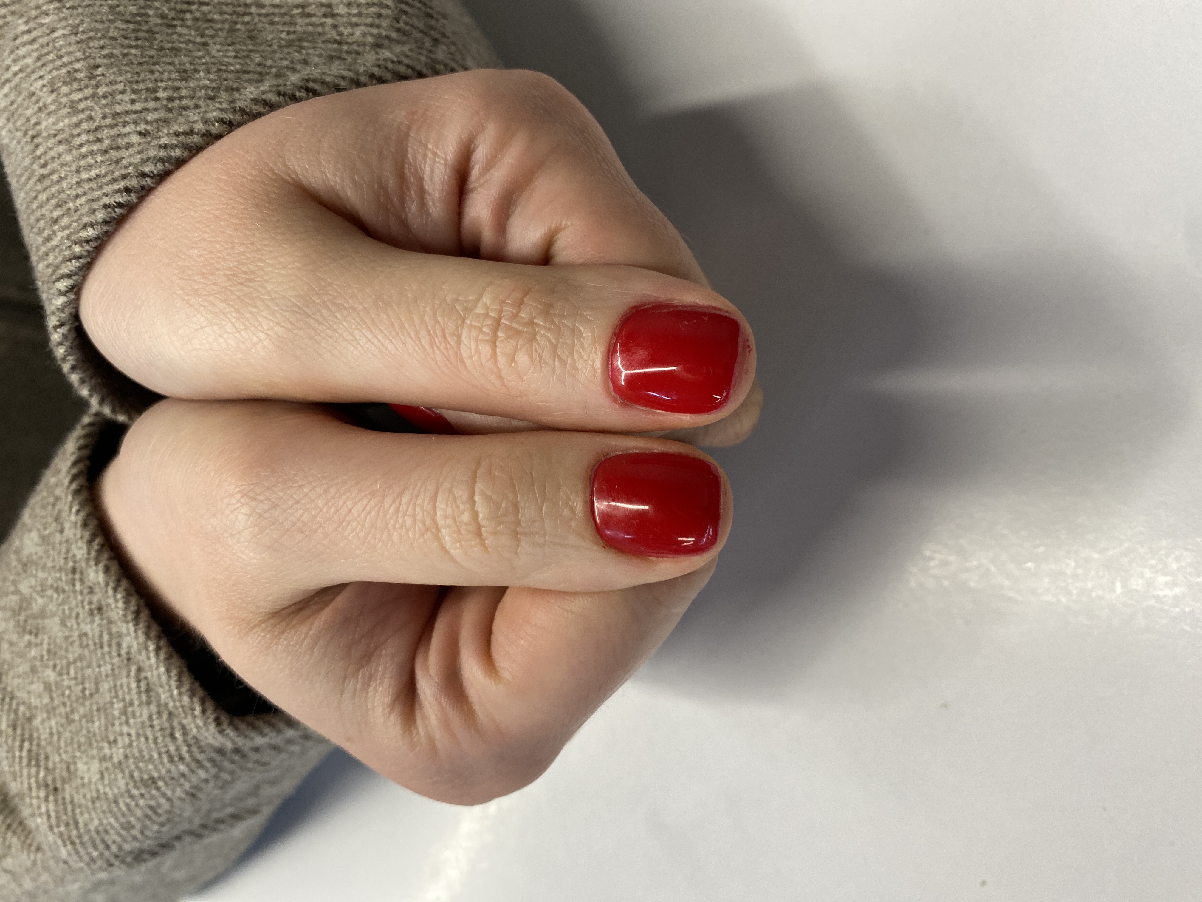 бордовый, Маникюр, однотон, на каждый день