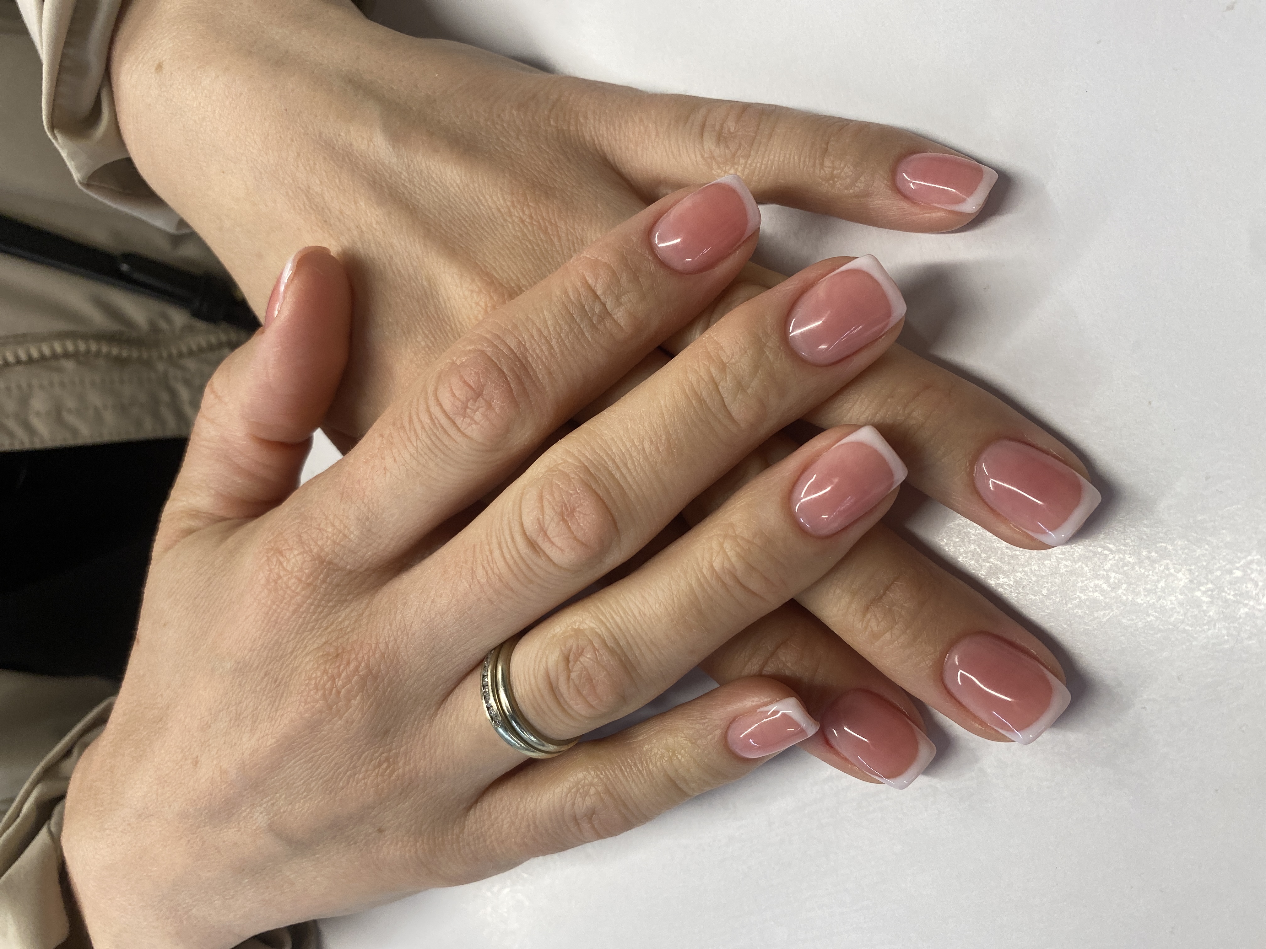 дизайн, Маникюр, френч классический, на каждый день, натуральный