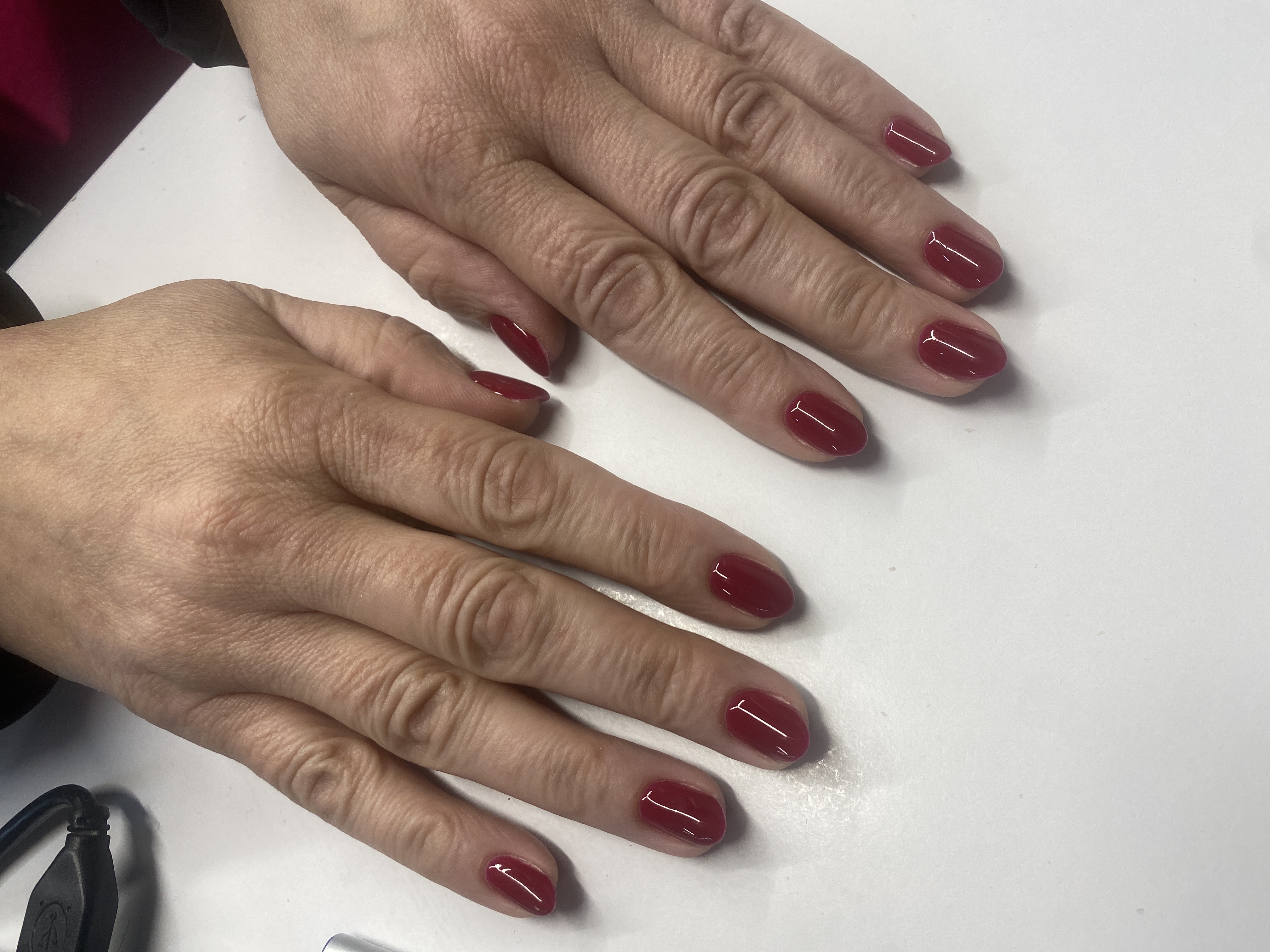 однотон, Маникюр, винный, на каждый день