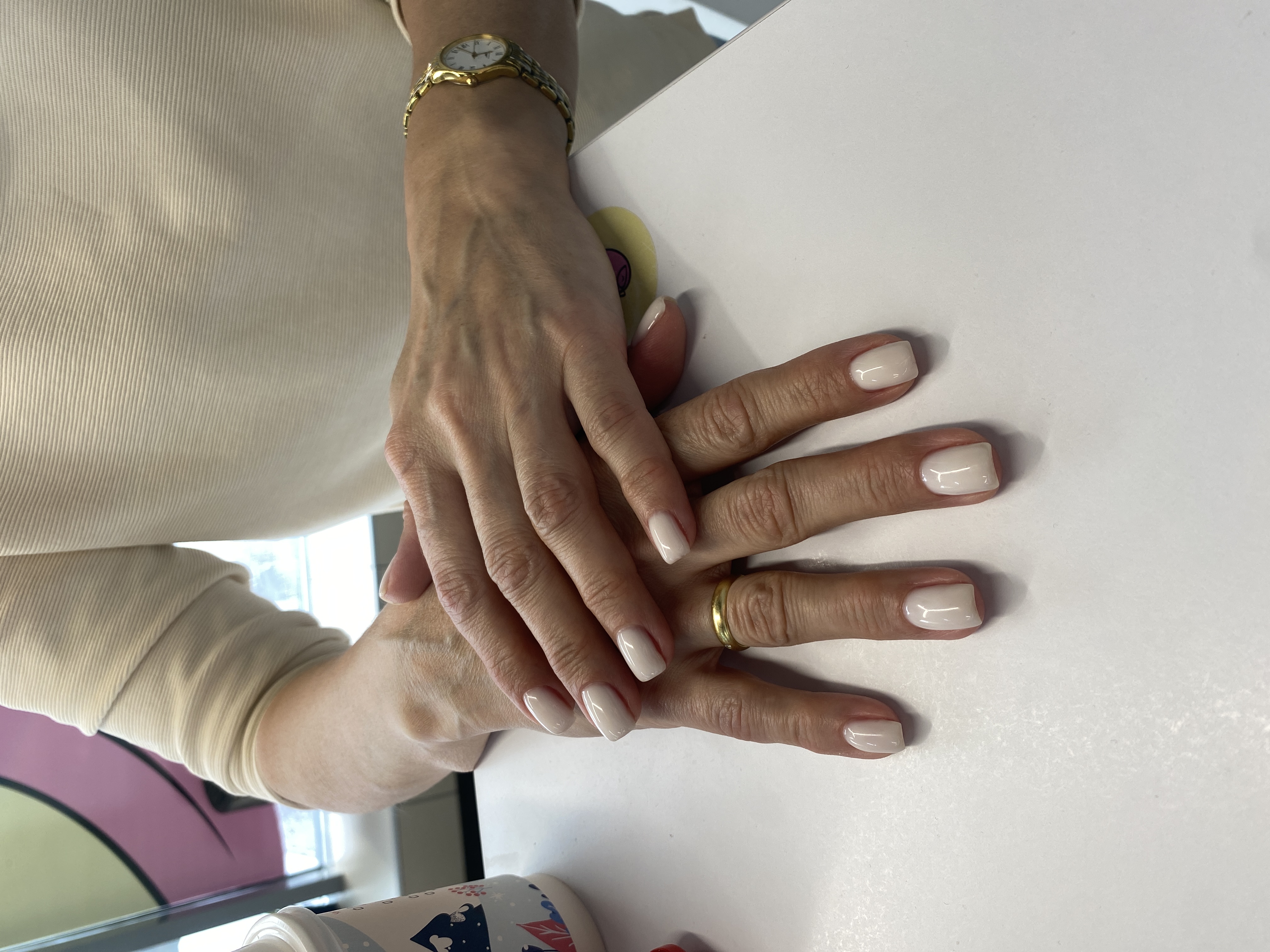 Маникюр, однотон, на каждый день, нюд, белый