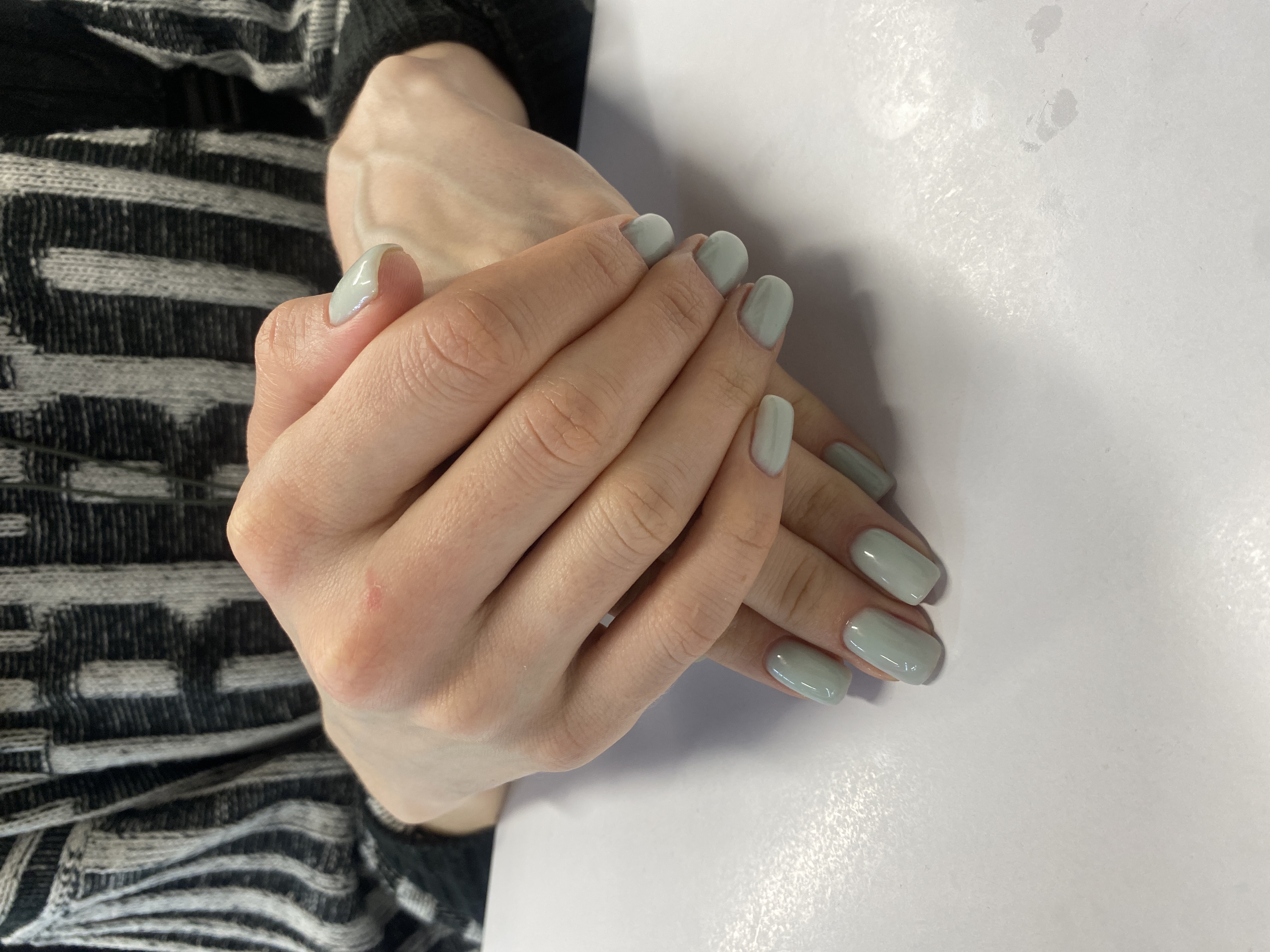 нюд, Маникюр, однотон, серый, на каждый день