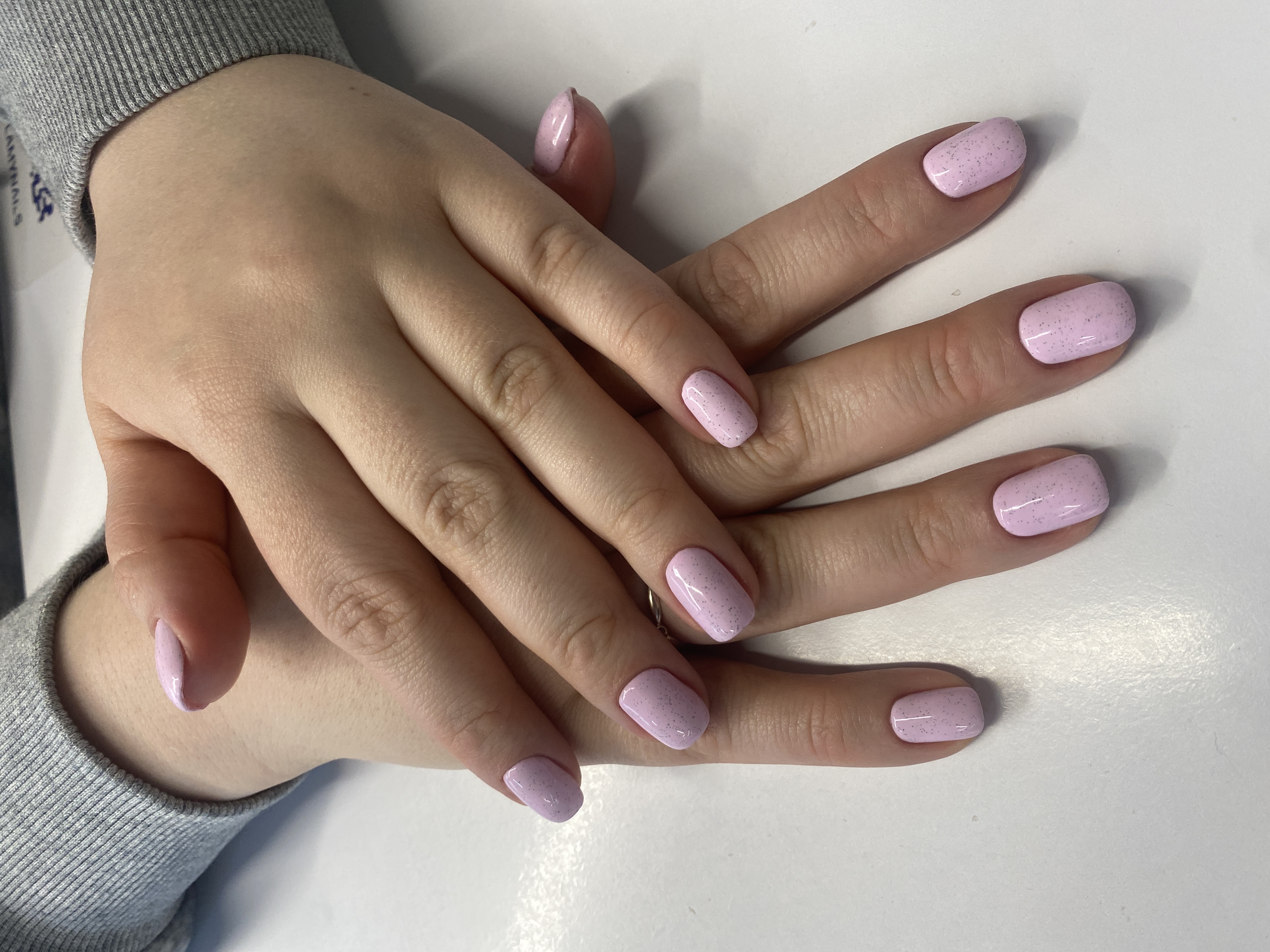 нюд, Маникюр, однотон, на каждый день, нежно розовый