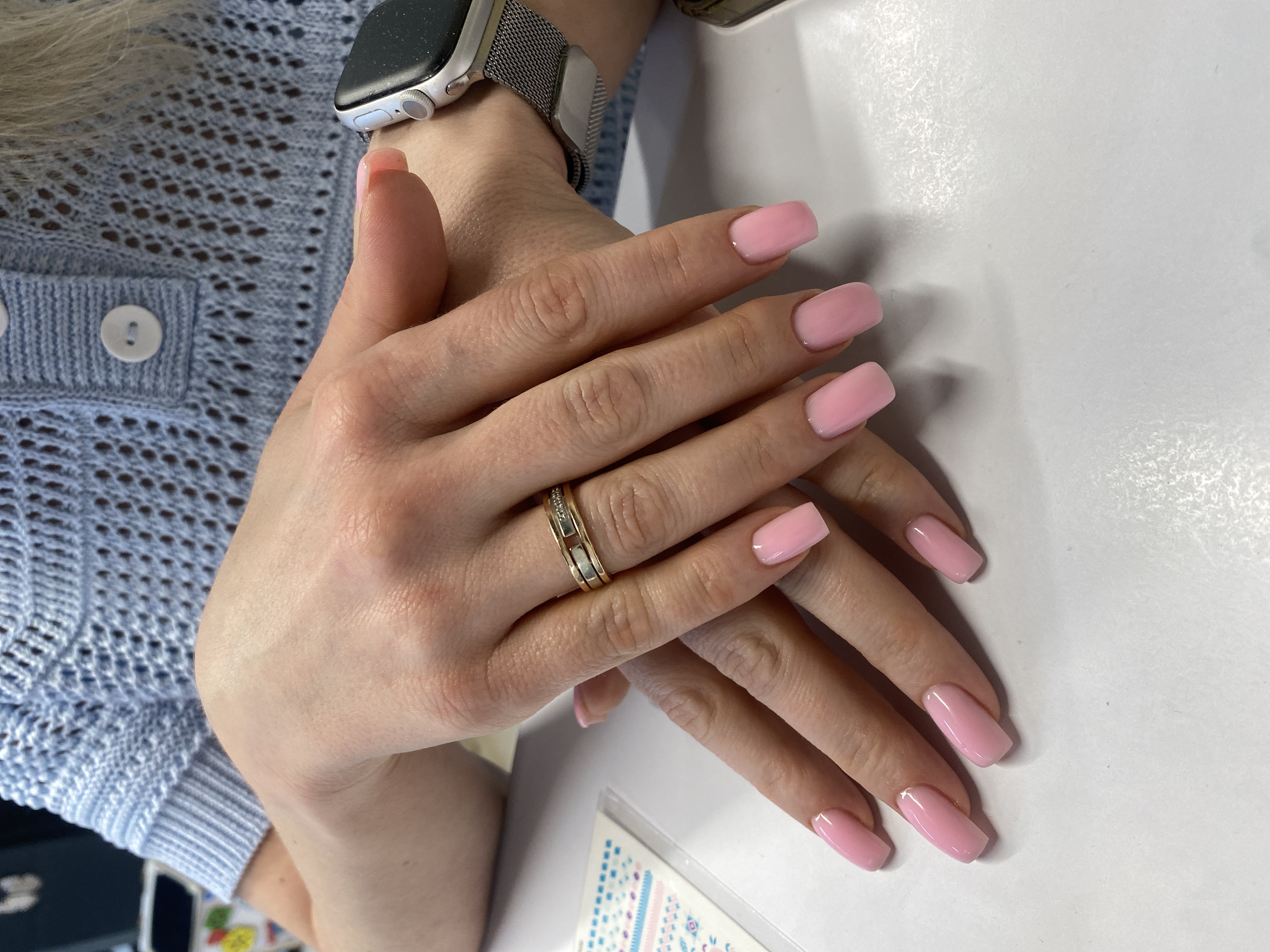 Маникюр, нюд, однотон, нежный, пудровый, на каждый день