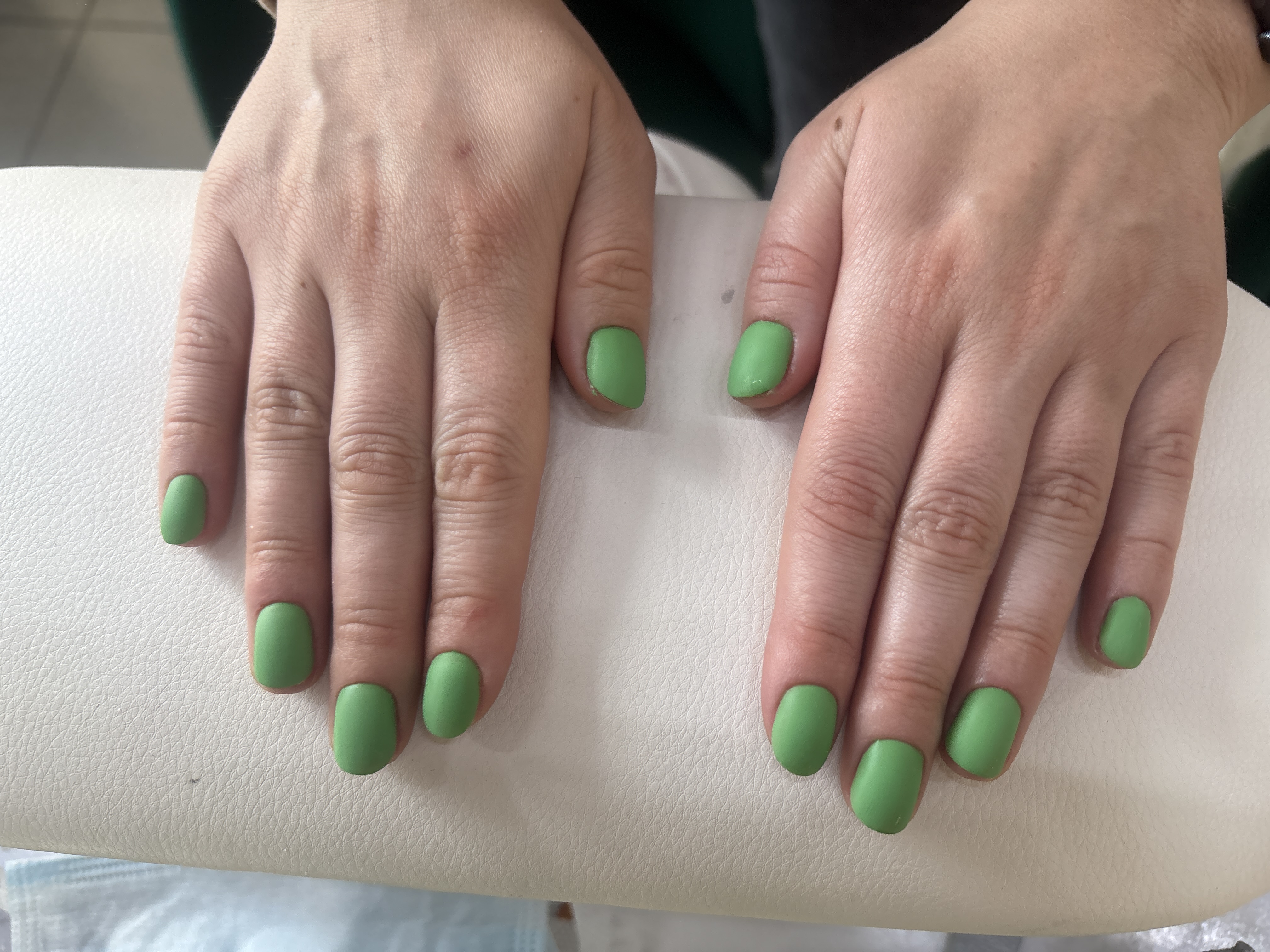 зеленый, Маникюр, однотон, на каждый день, нюд, разная длинна