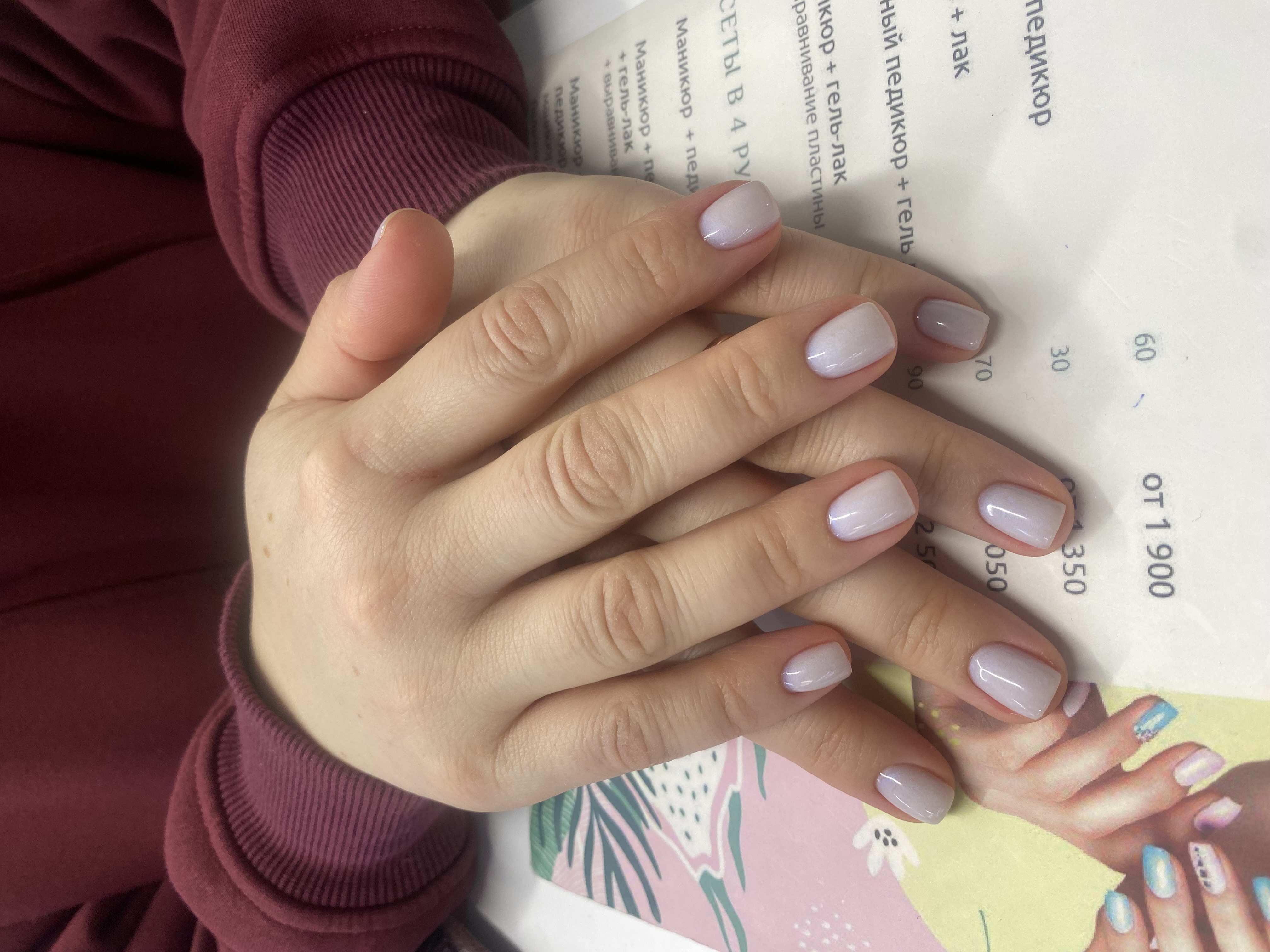 однотон, на каждый день, Маникюр, нежный, молочный