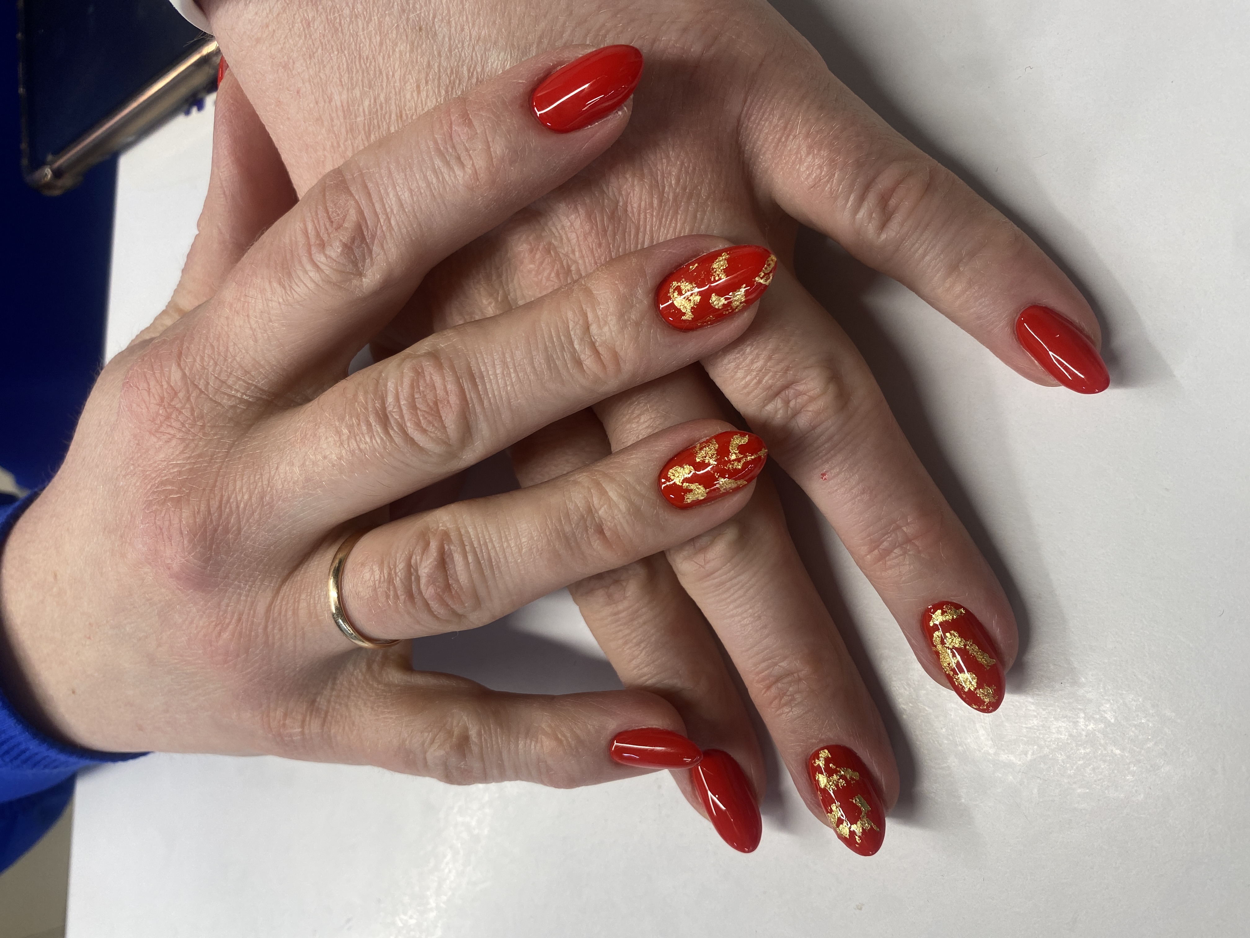 фольга, Маникюр, абстракция, дизайн, бордовый, праздничный