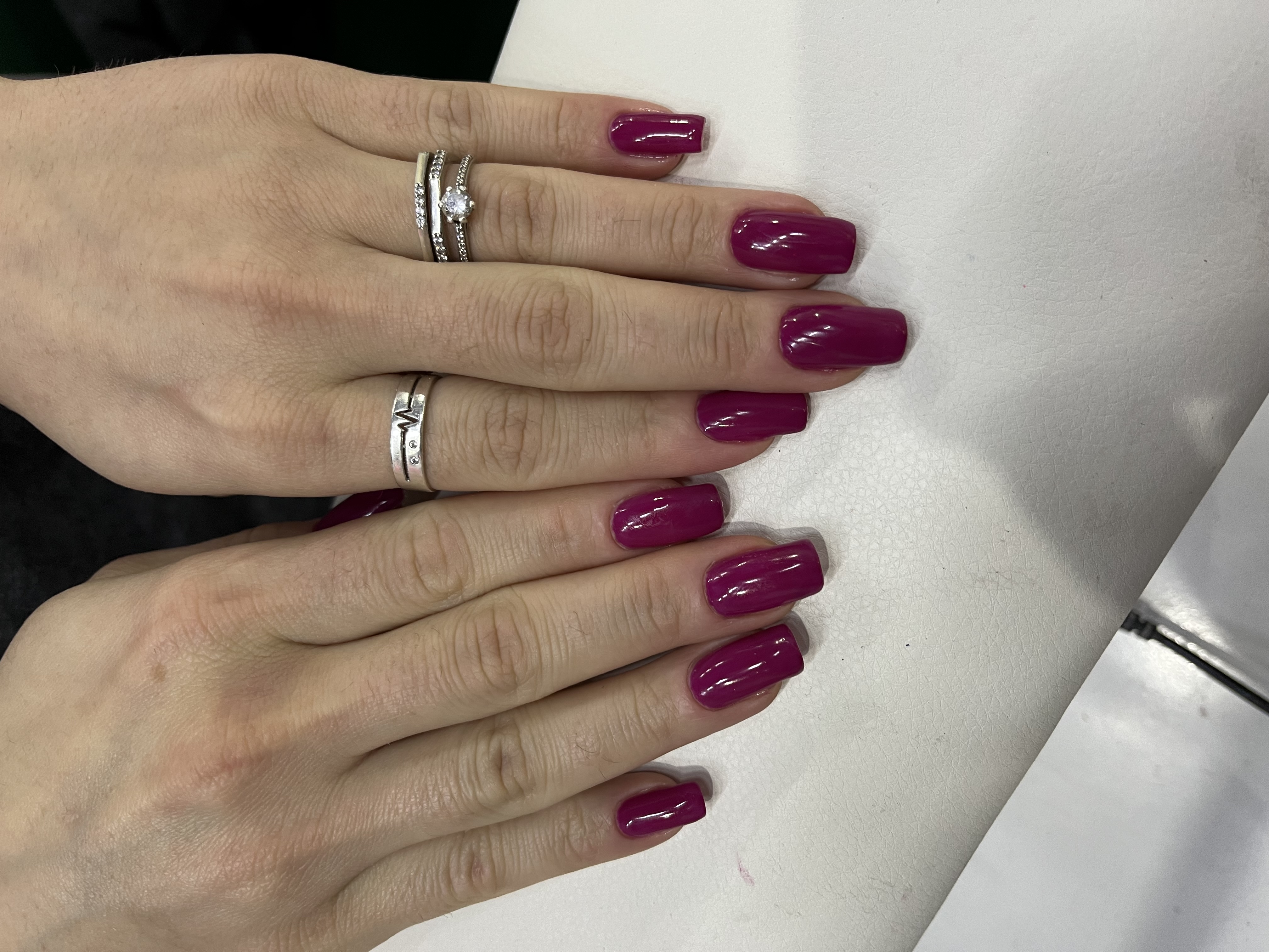 однотон, Маникюр, фиолетовый, на каждый день