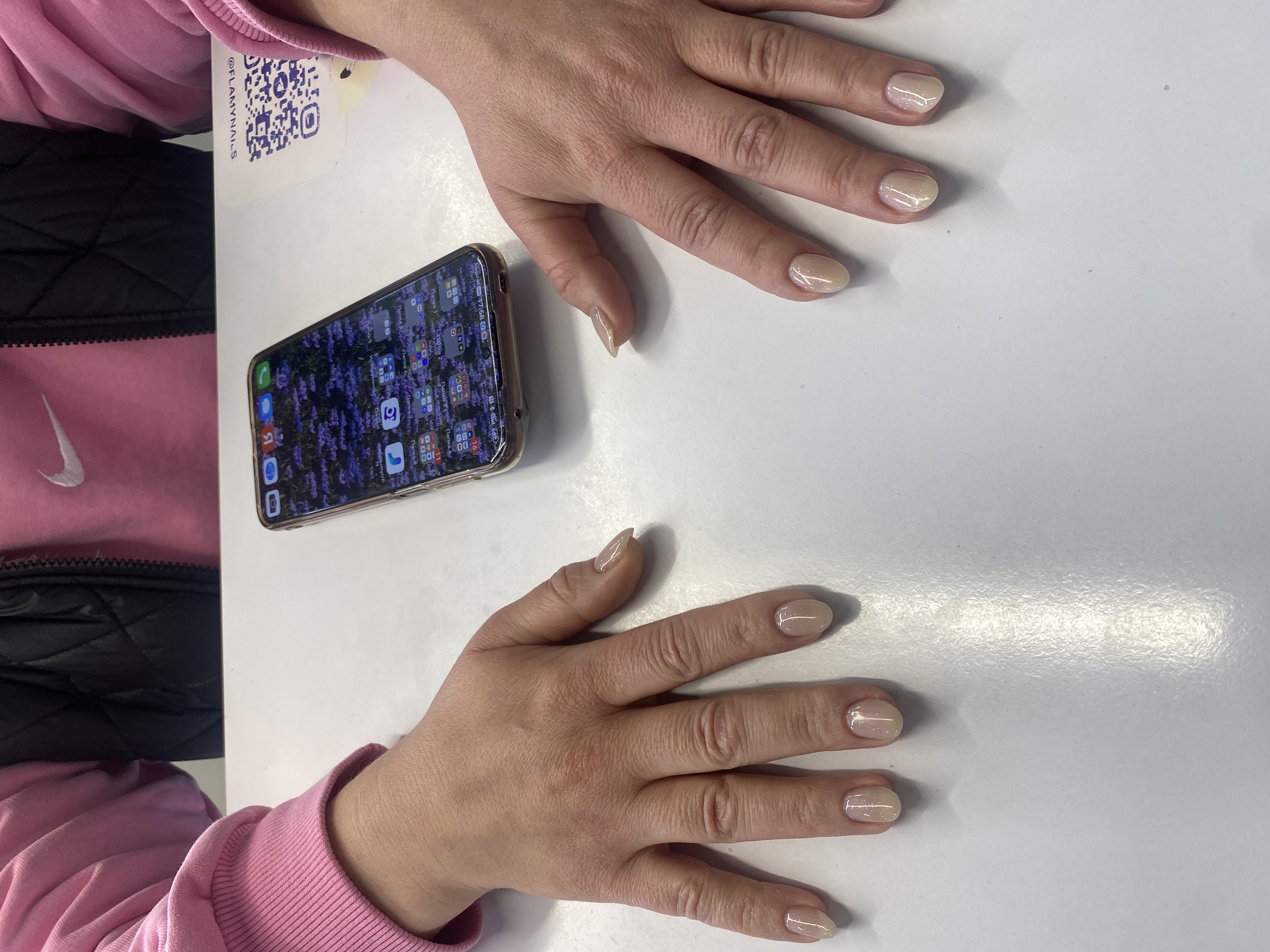 Маникюр, однотон, молочный, нюд, на каждый день