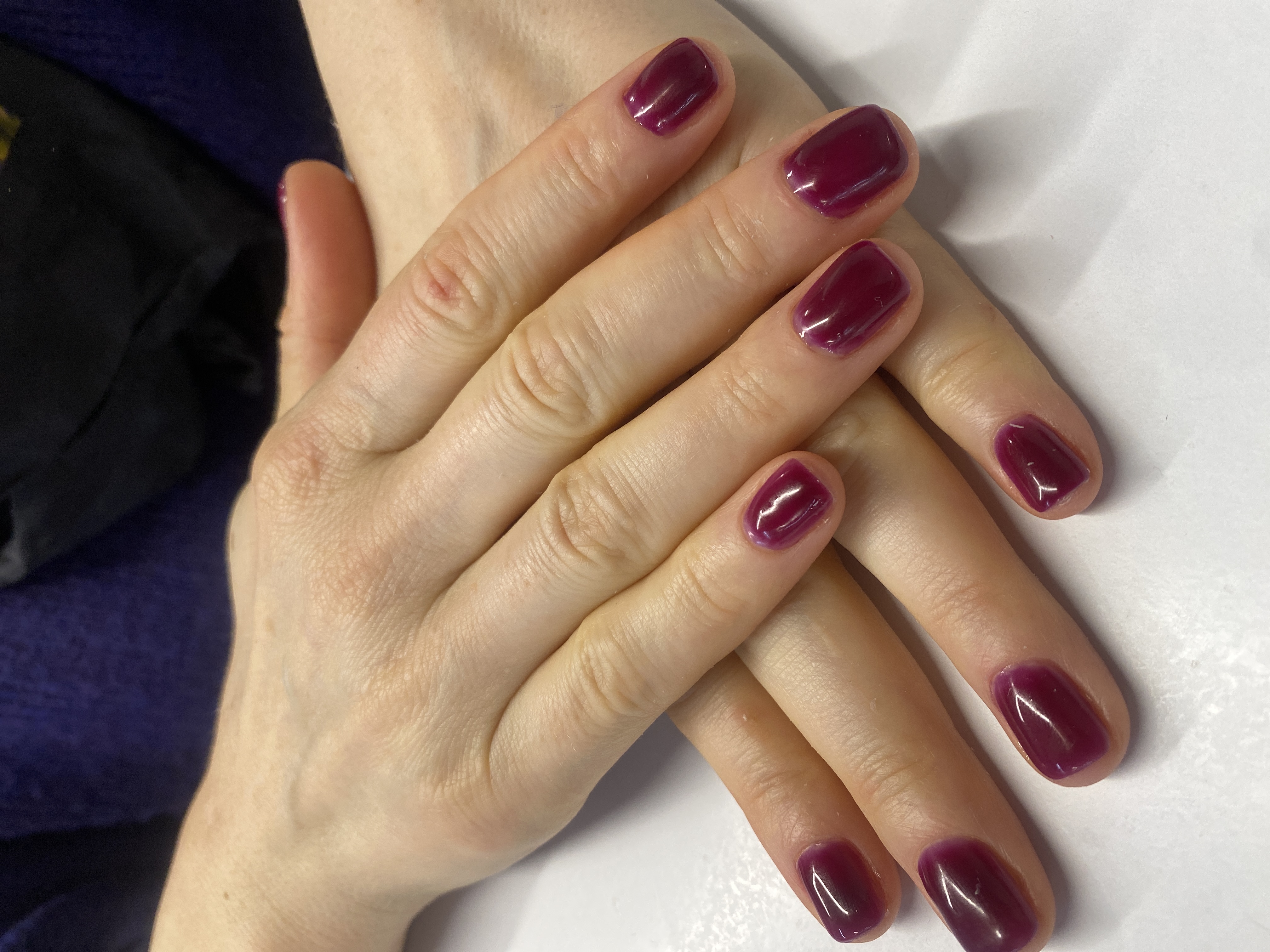 на каждый день, Маникюр, однотон, фиолетовый, не под кутикулу