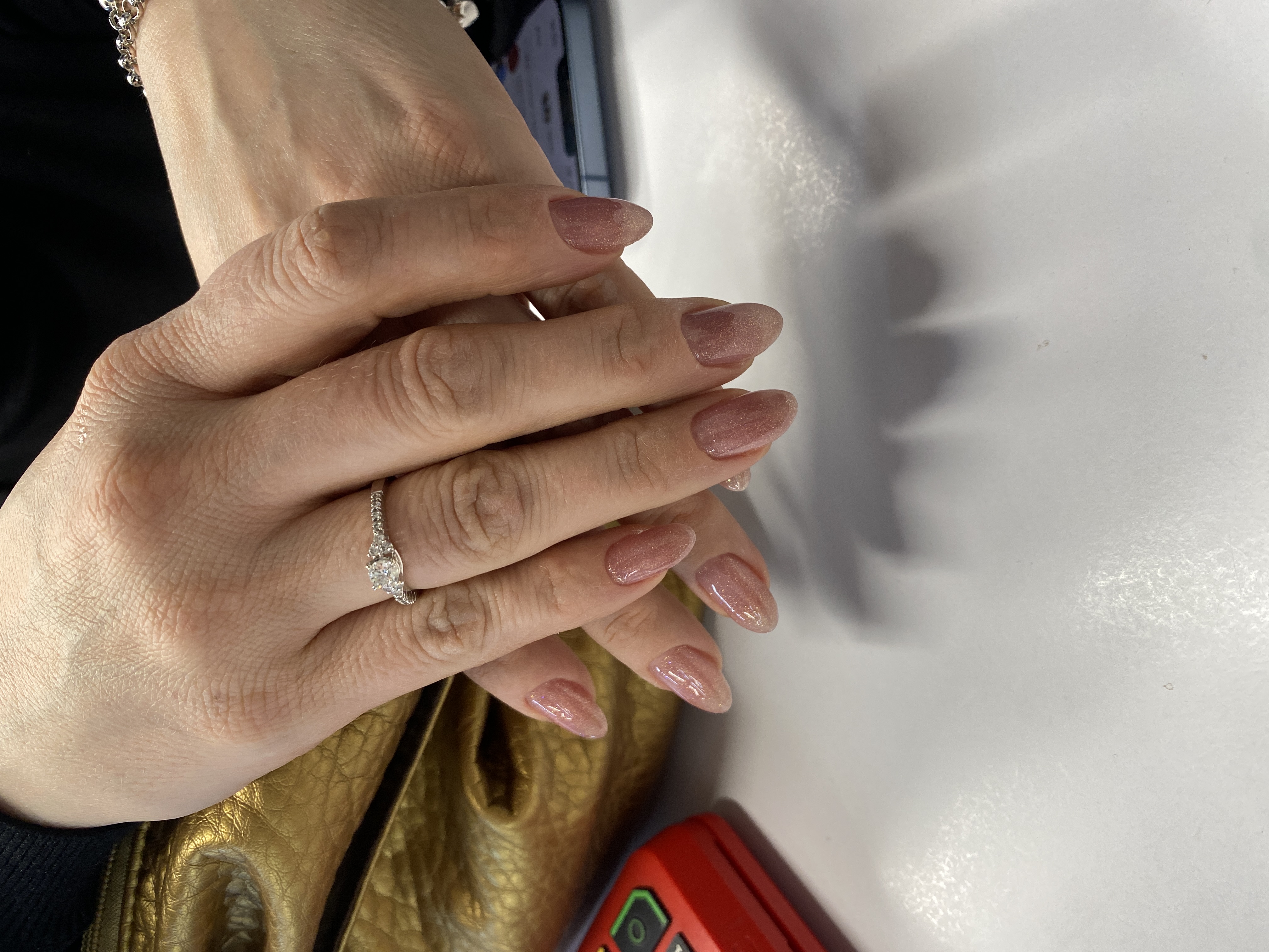 однотон, лак с блестками, бежевый, на каждый день, Маникюр