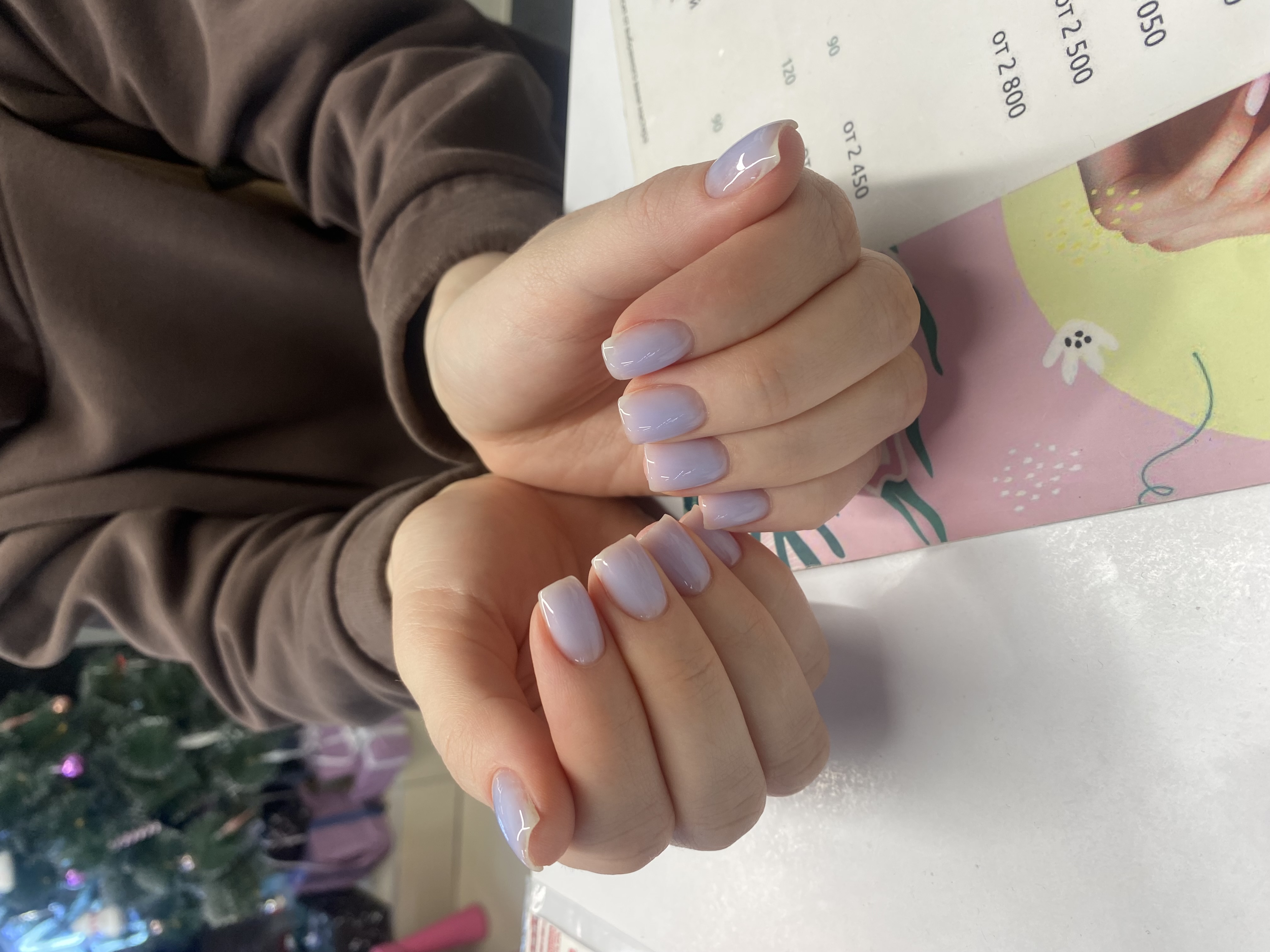 Маникюр, однотон, белый, на каждый день