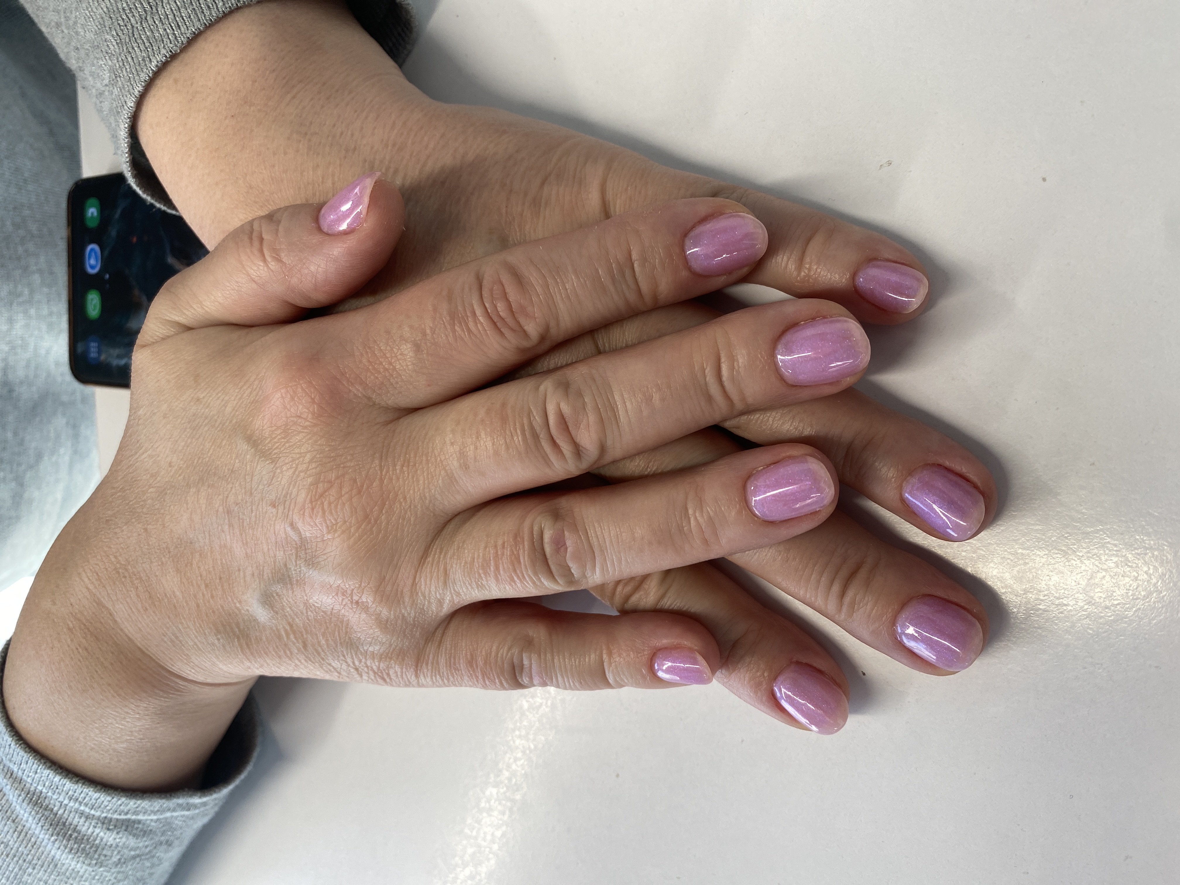 лак с блестками, однотон, Маникюр, нежный, сиреневый, на каждый день