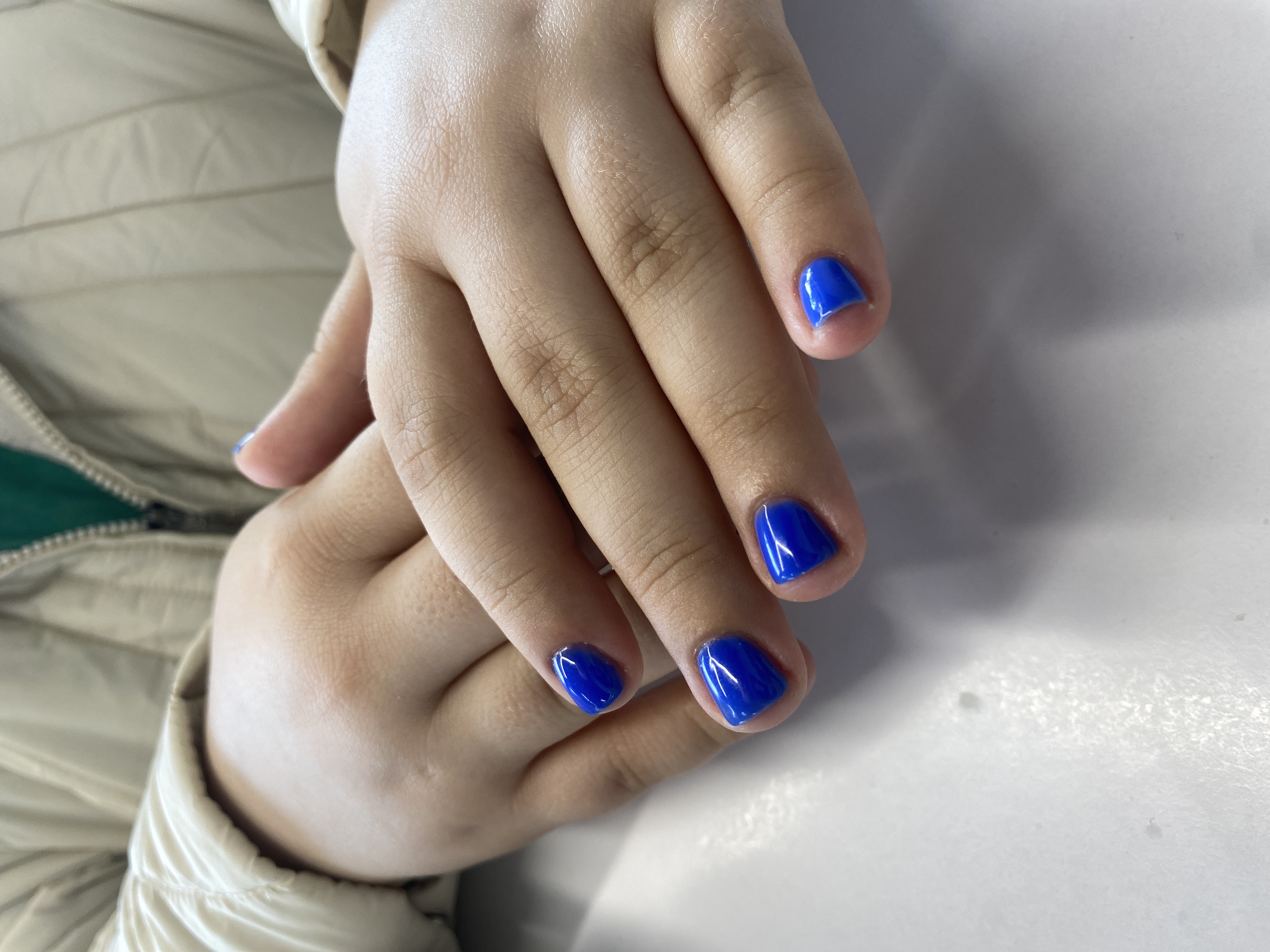однотон, Маникюр, синий, на каждый день