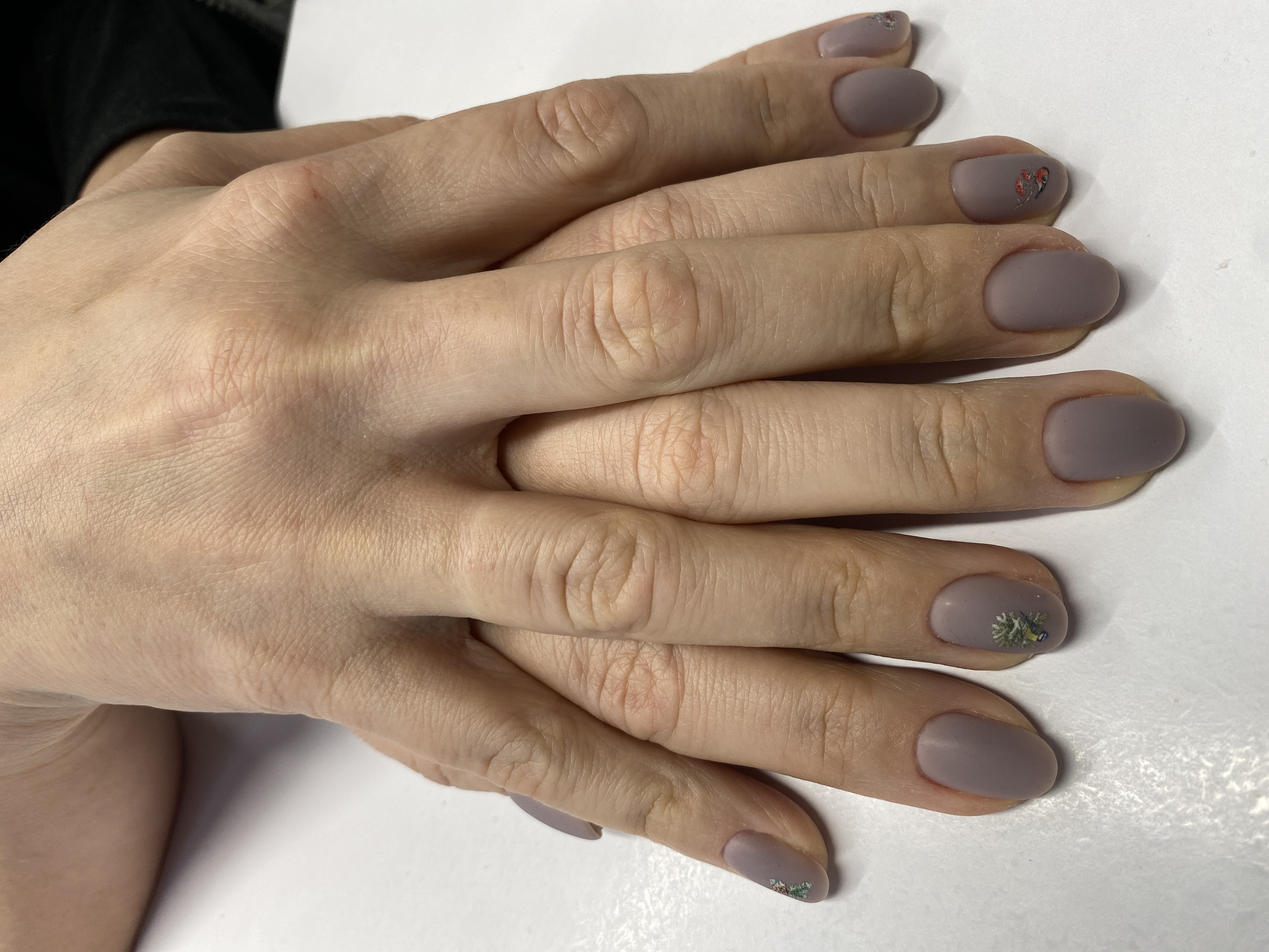 Маникюр, наклейка, однотон, дизайн, серый, на каждый день, минимализм